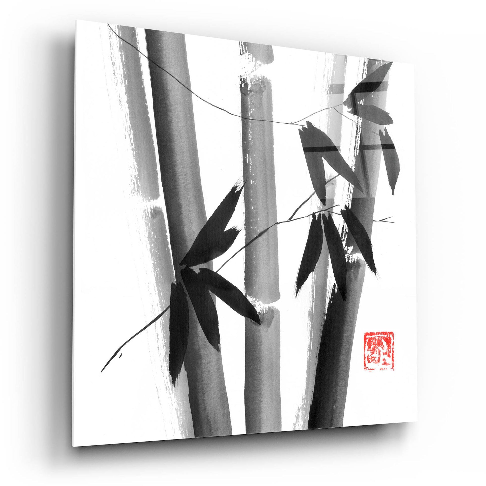 Epic Art 'Bamboo Carre 01' by Pechane, Acrylic Glass Wall Art,12x12