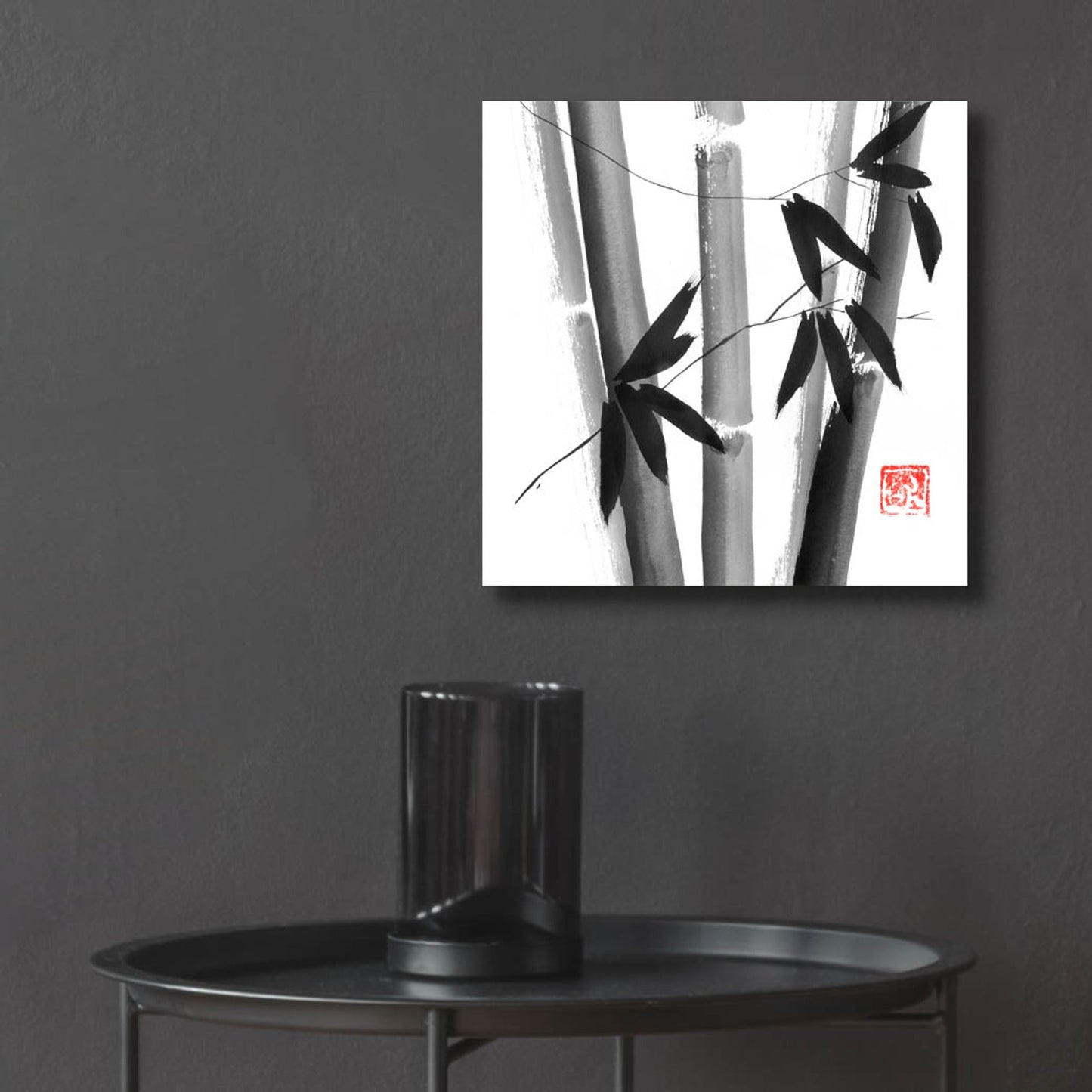 Epic Art 'Bamboo Carre 01' by Pechane, Acrylic Glass Wall Art,12x12