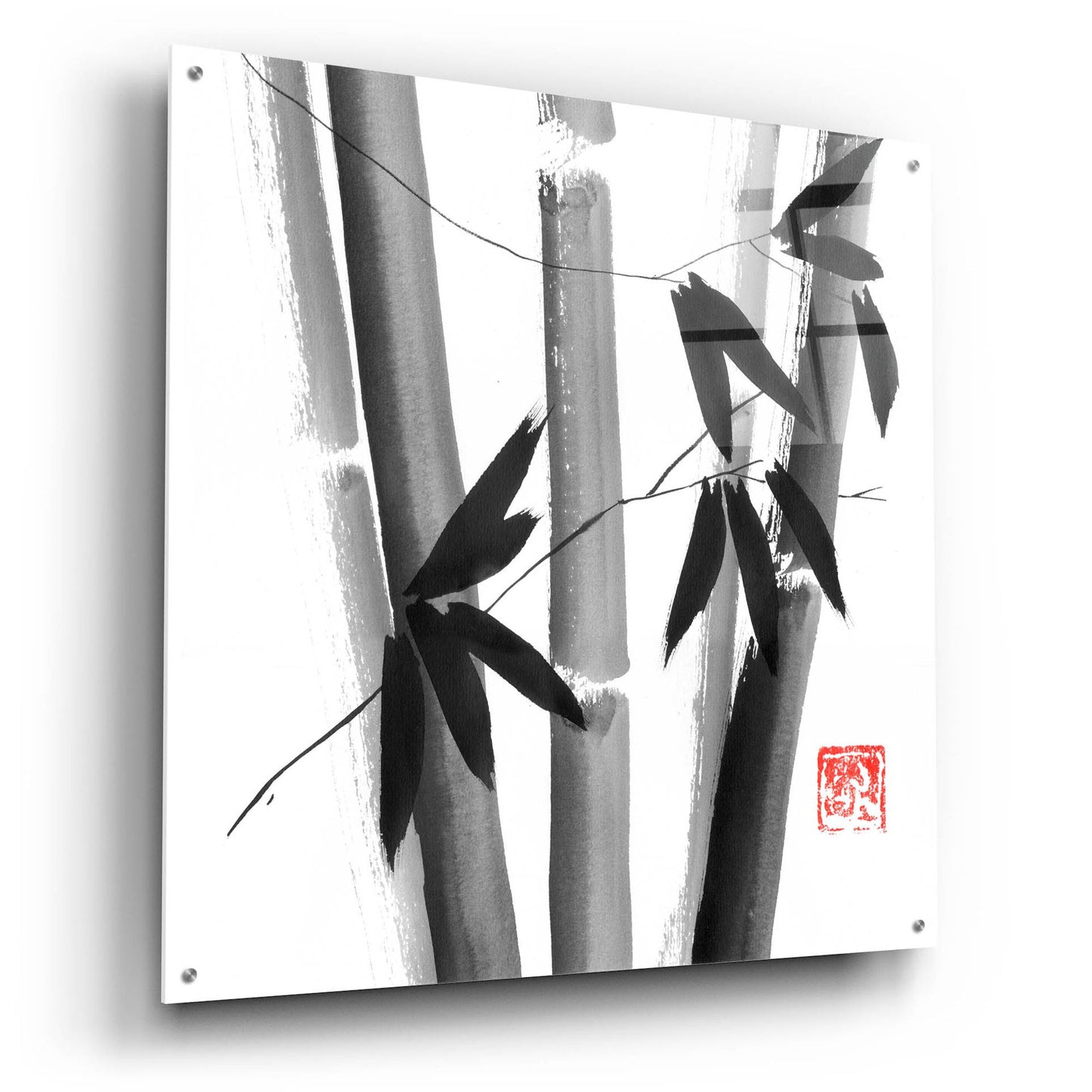 Epic Art 'Bamboo Carre 01' by Pechane, Acrylic Glass Wall Art,36x36