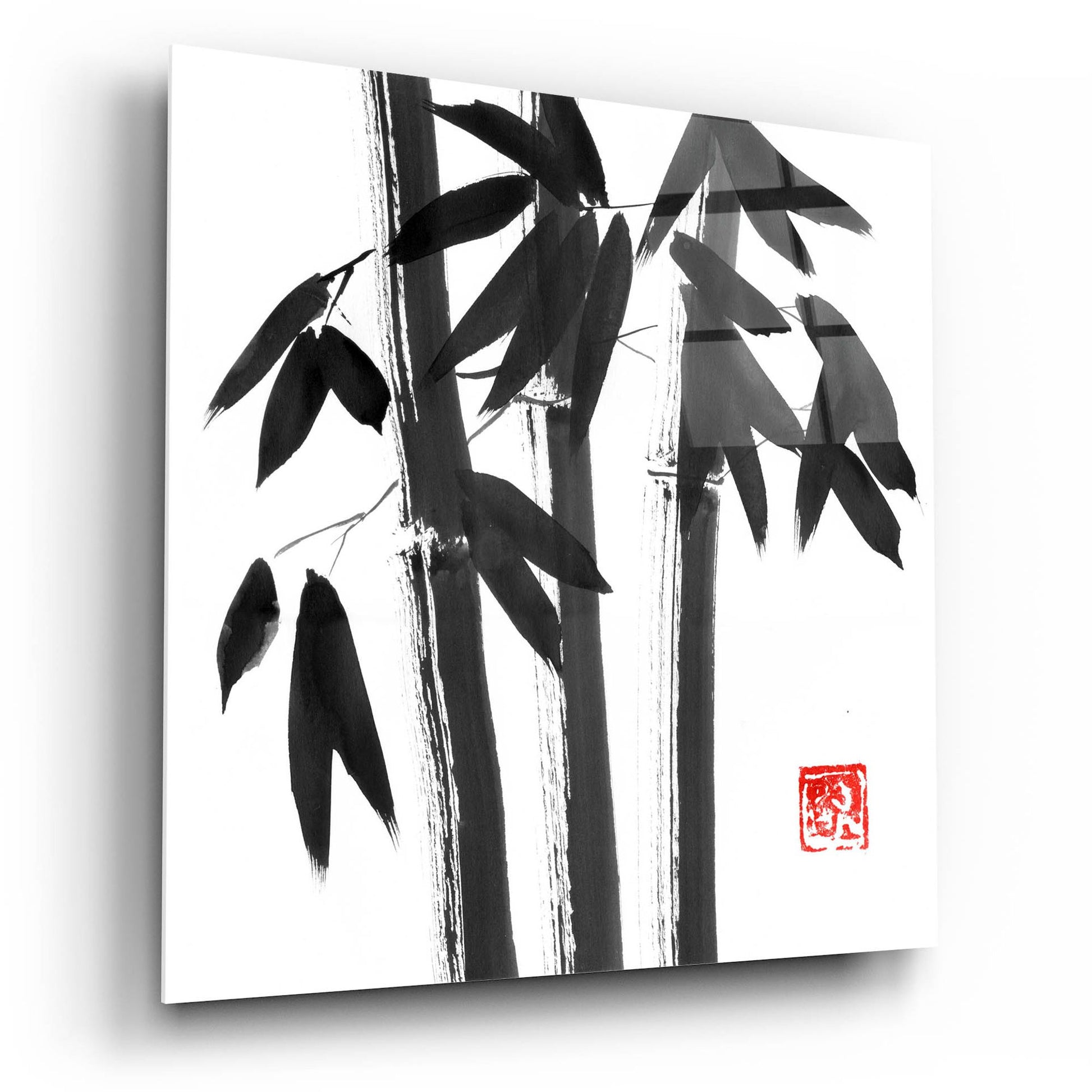 Epic Art 'Bamboo Carre 02' by Pechane, Acrylic Glass Wall Art,12x12