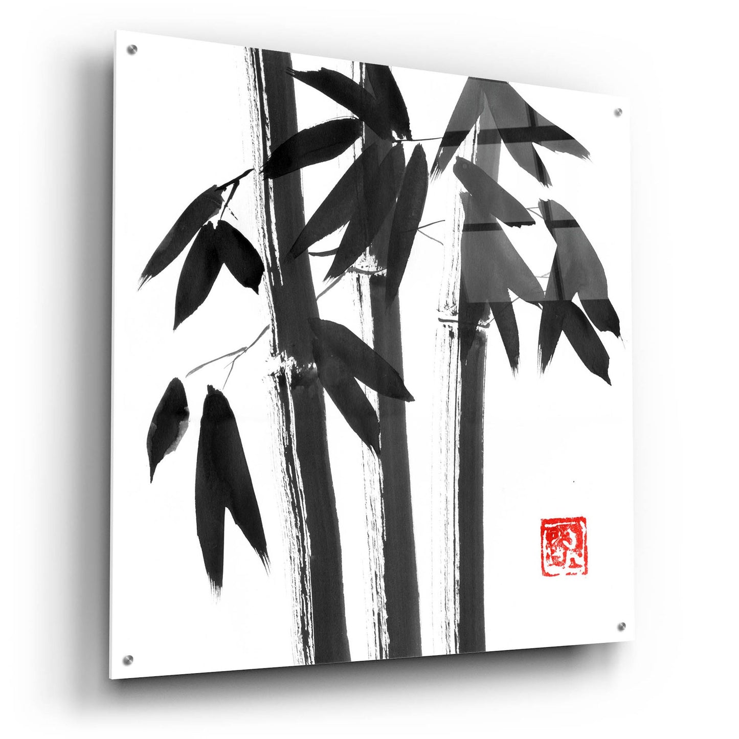 Epic Art 'Bamboo Carre 02' by Pechane, Acrylic Glass Wall Art,36x36