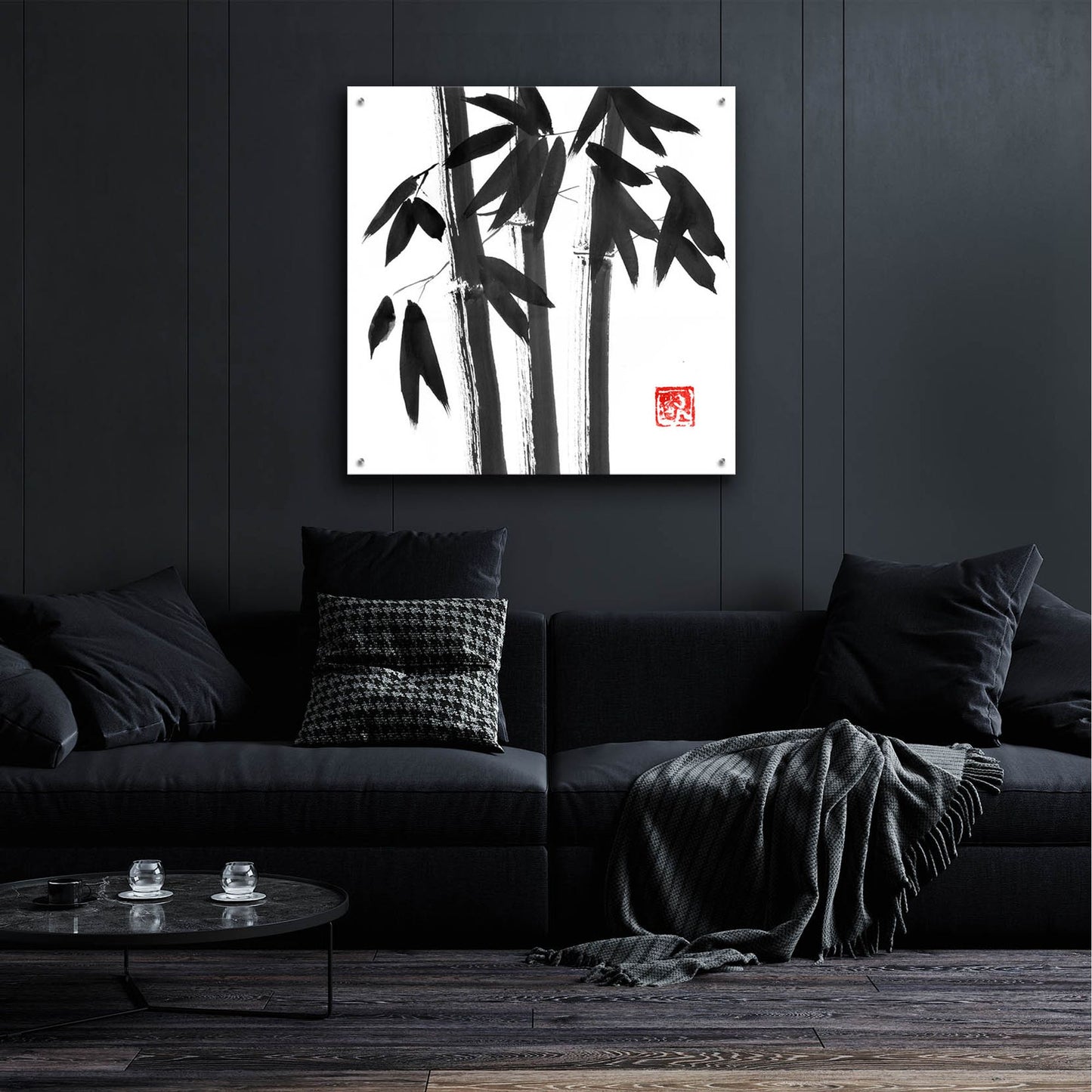 Epic Art 'Bamboo Carre 02' by Pechane, Acrylic Glass Wall Art,36x36