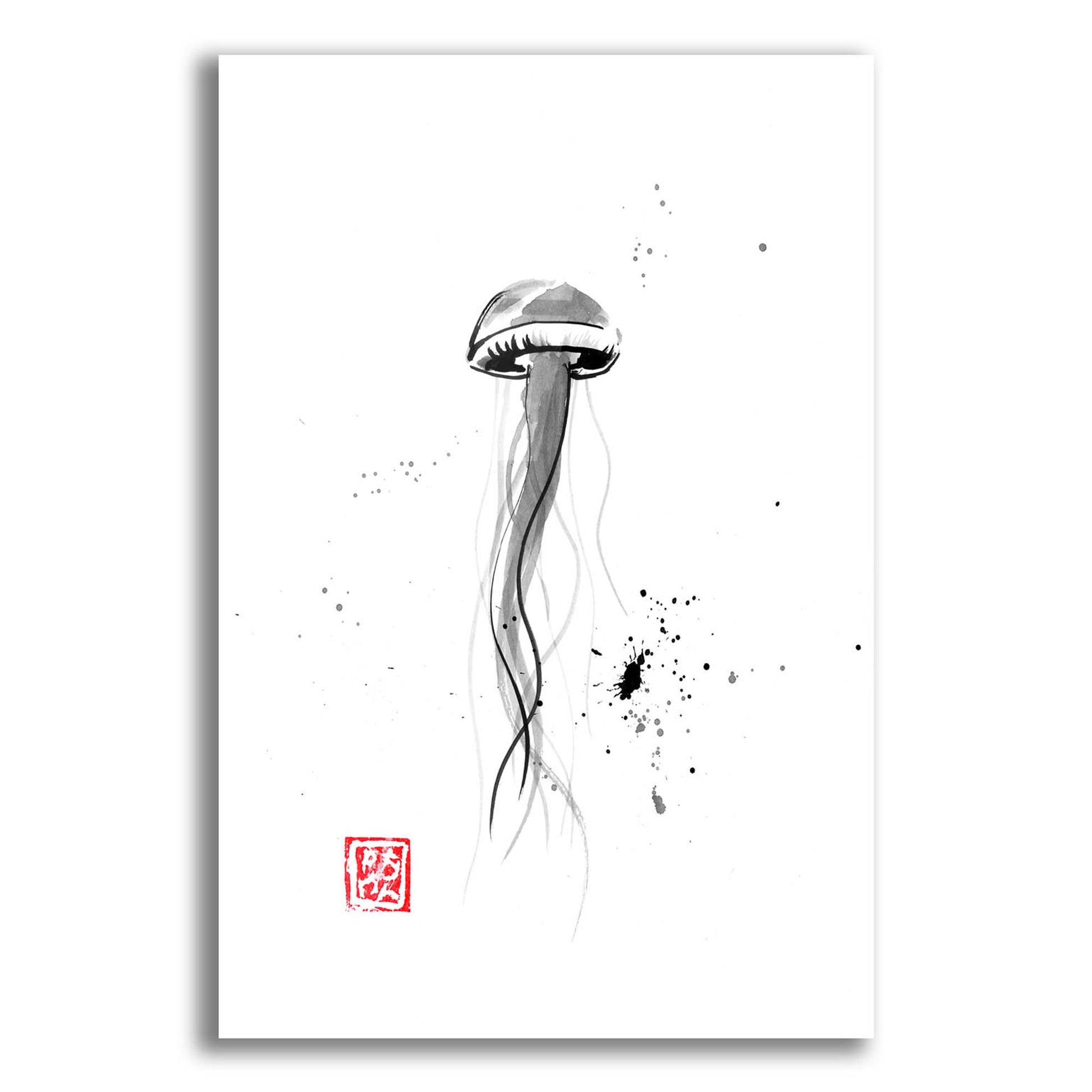 Epic Art 'Jellyfish' by Pechane, Acrylic Glass Wall Art,12x16