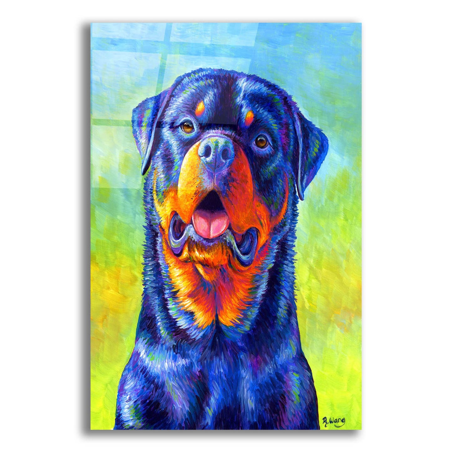 Epic Art 'Rottweiler' by Rebecca Wang Art, Acrylic Glass Wall Art