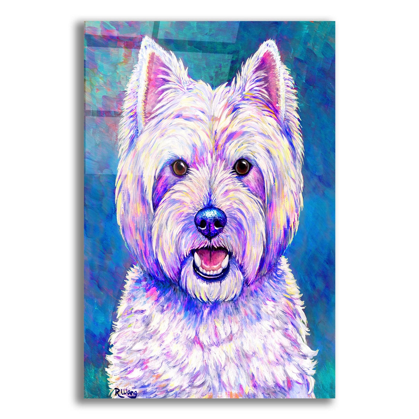 Epic Art 'West Highland White Terrier' by Rebecca Wang Art, Acrylic Glass Wall Art