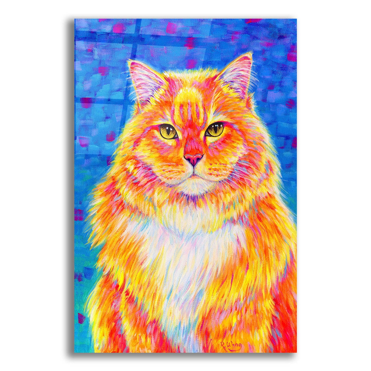 Epic Art 'Orange Buff Tabby Cat' by Rebecca Wang Art, Acrylic Glass Wall Art