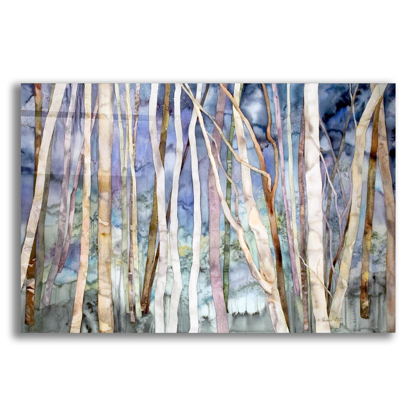 Epic Art 'Mystery Of Trees II' by Sharon Pitts, Acrylic Glass Wall Art