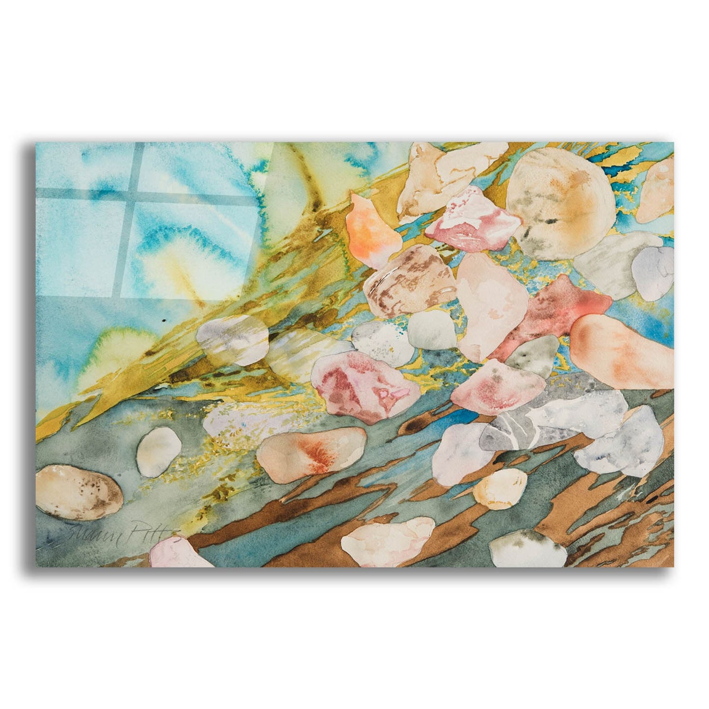 Epic Art 'Molos Beach 4' by Sharon Pitts, Acrylic Glass Wall Art