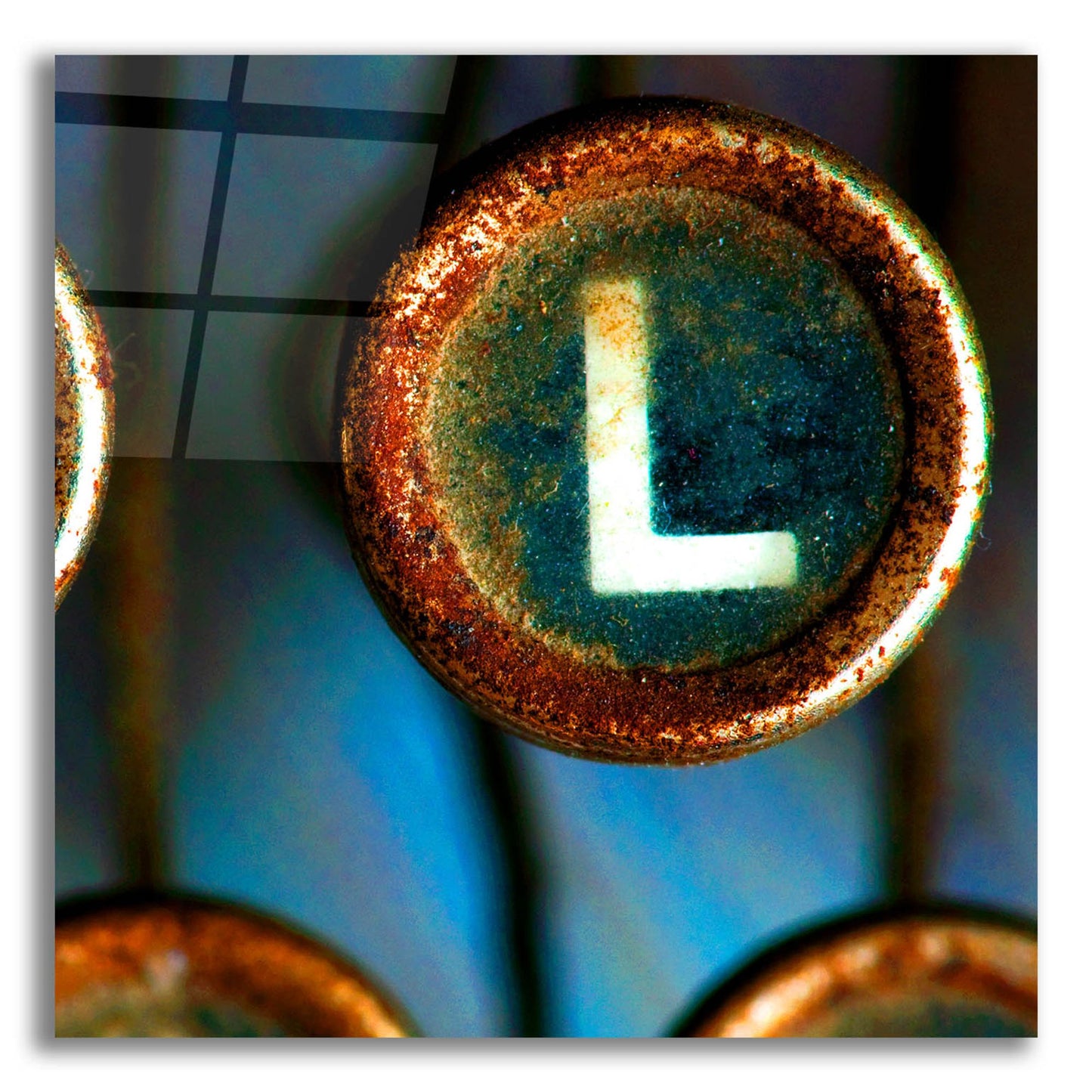 Epic Art 'Letter L of Typewriter 'LOVE'' by Tom Quartermaine, Acrylic Glass Wall Art