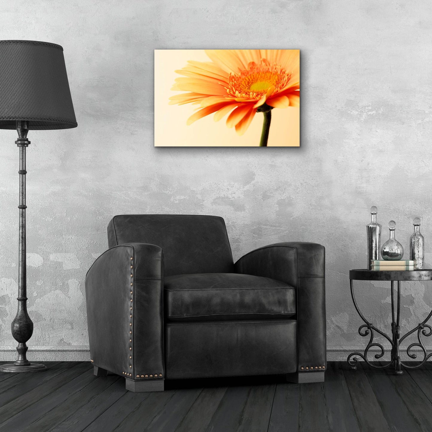 Epic Art 'Orange Flower on Orange' by Tom Quartermaine, Acrylic Glass Wall Art,24x16