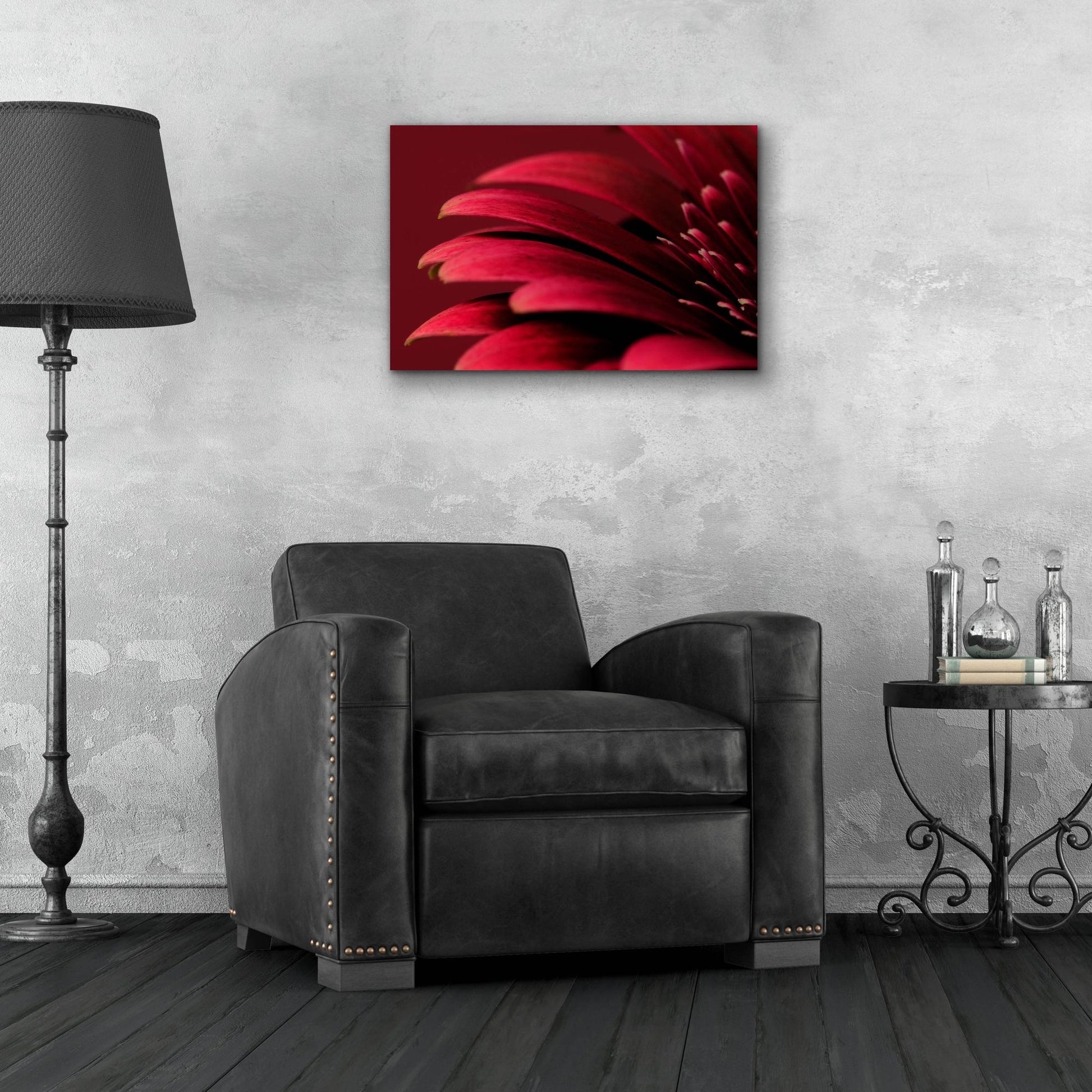 Epic Art 'Petals of a Red Gerbera' by Tom Quartermaine, Acrylic Glass Wall Art,24x16