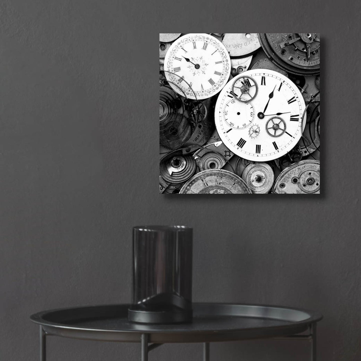 Epic Art 'Pieces of Old Watch BW' by Tom Quartermaine, Acrylic Glass Wall Art,12x12