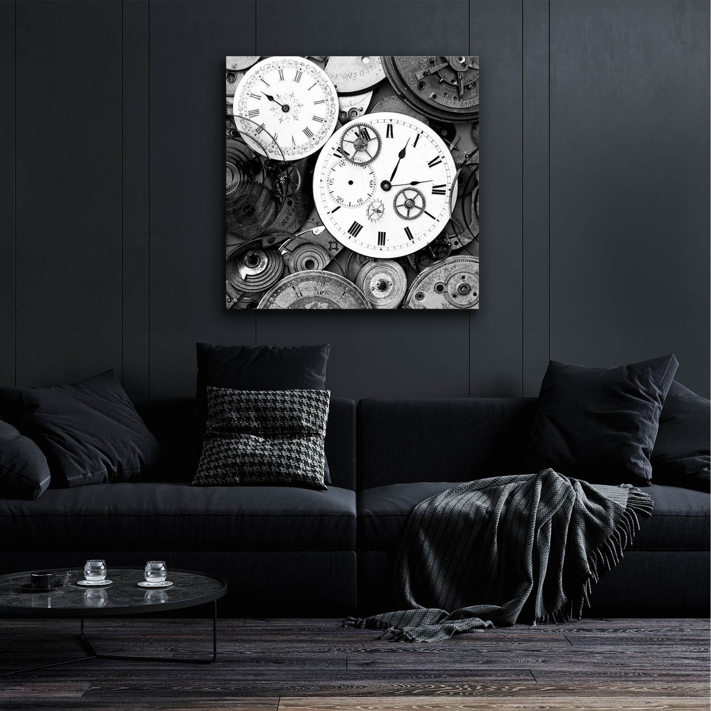 Epic Art 'Pieces of Old Watch BW' by Tom Quartermaine, Acrylic Glass Wall Art,36x36