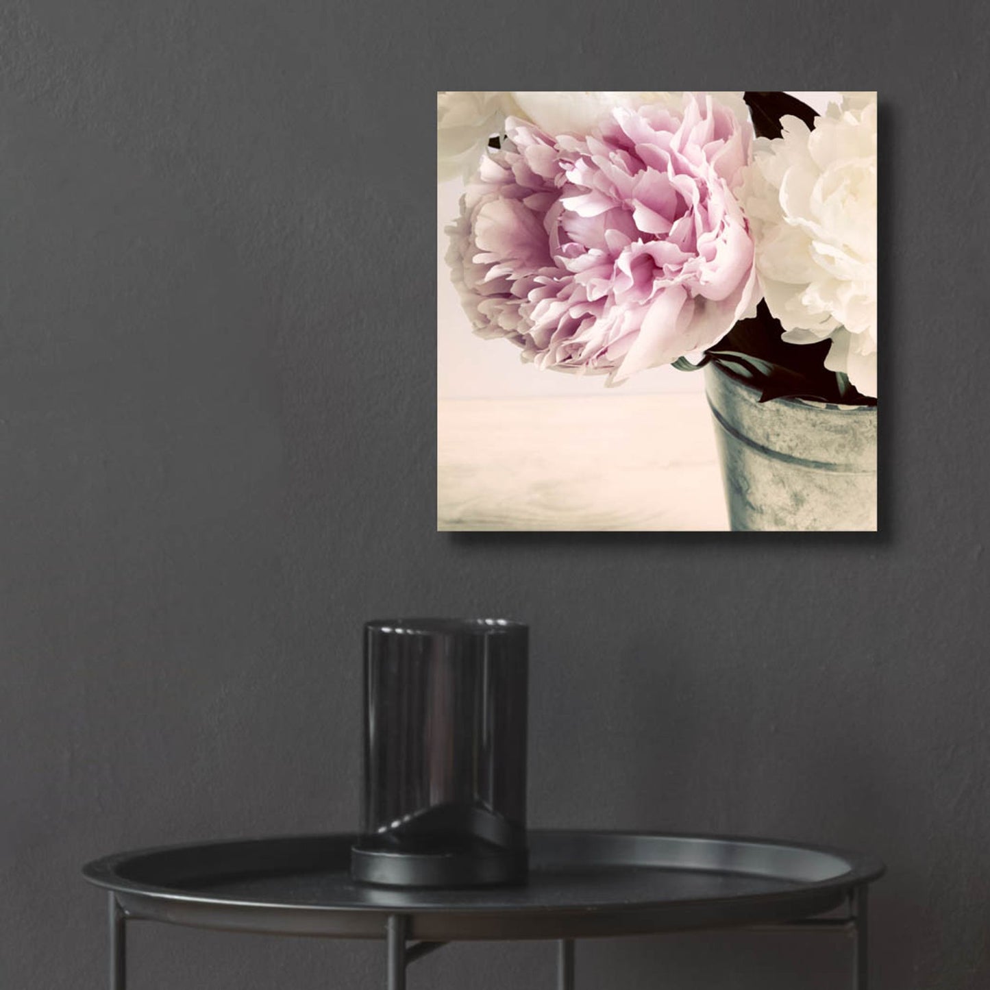 Epic Art 'Pink and White Peonies in a Vase' by Tom Quartermaine, Acrylic Glass Wall Art,12x12