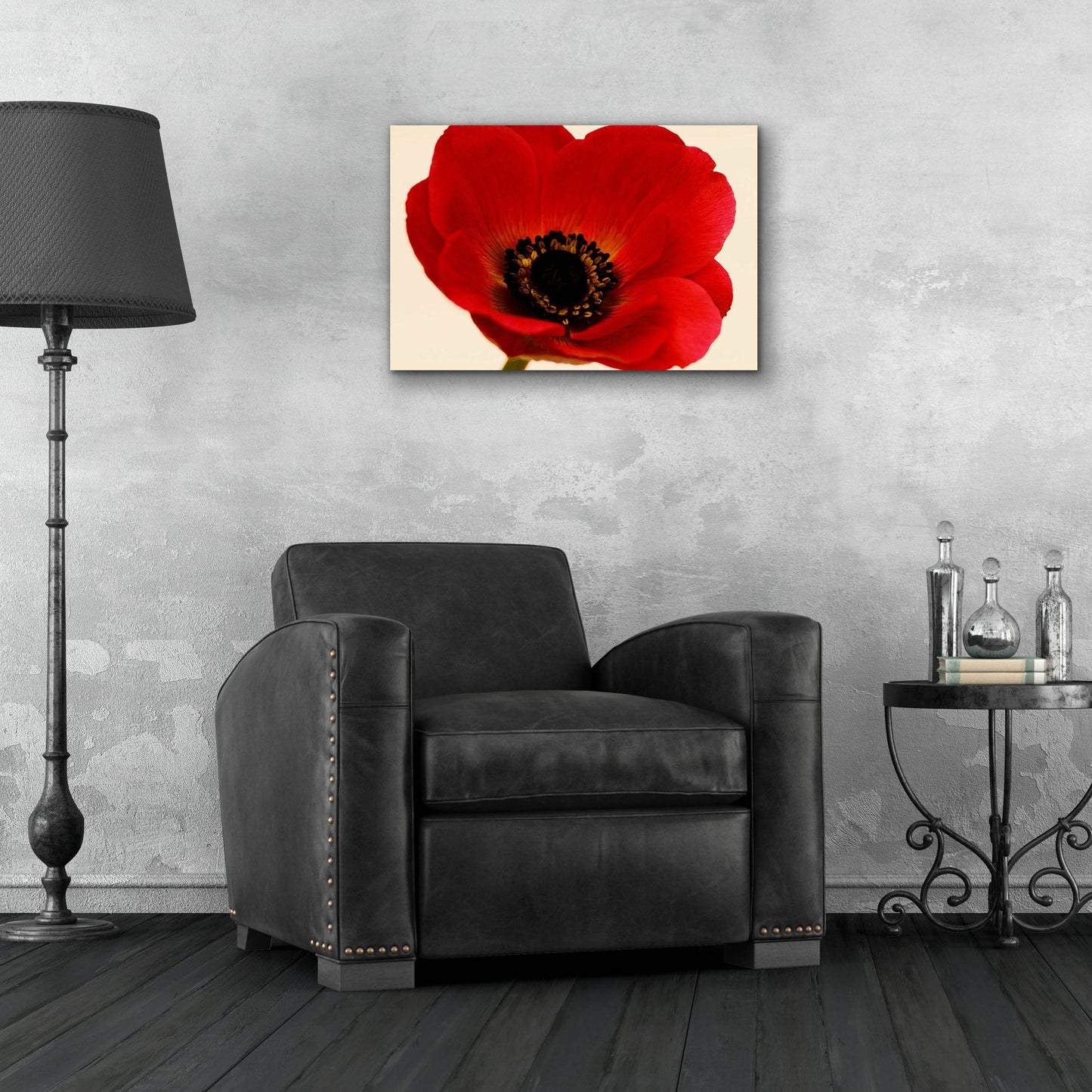 Epic Art 'Red Poppy 01' by Tom Quartermaine, Acrylic Glass Wall Art,24x16