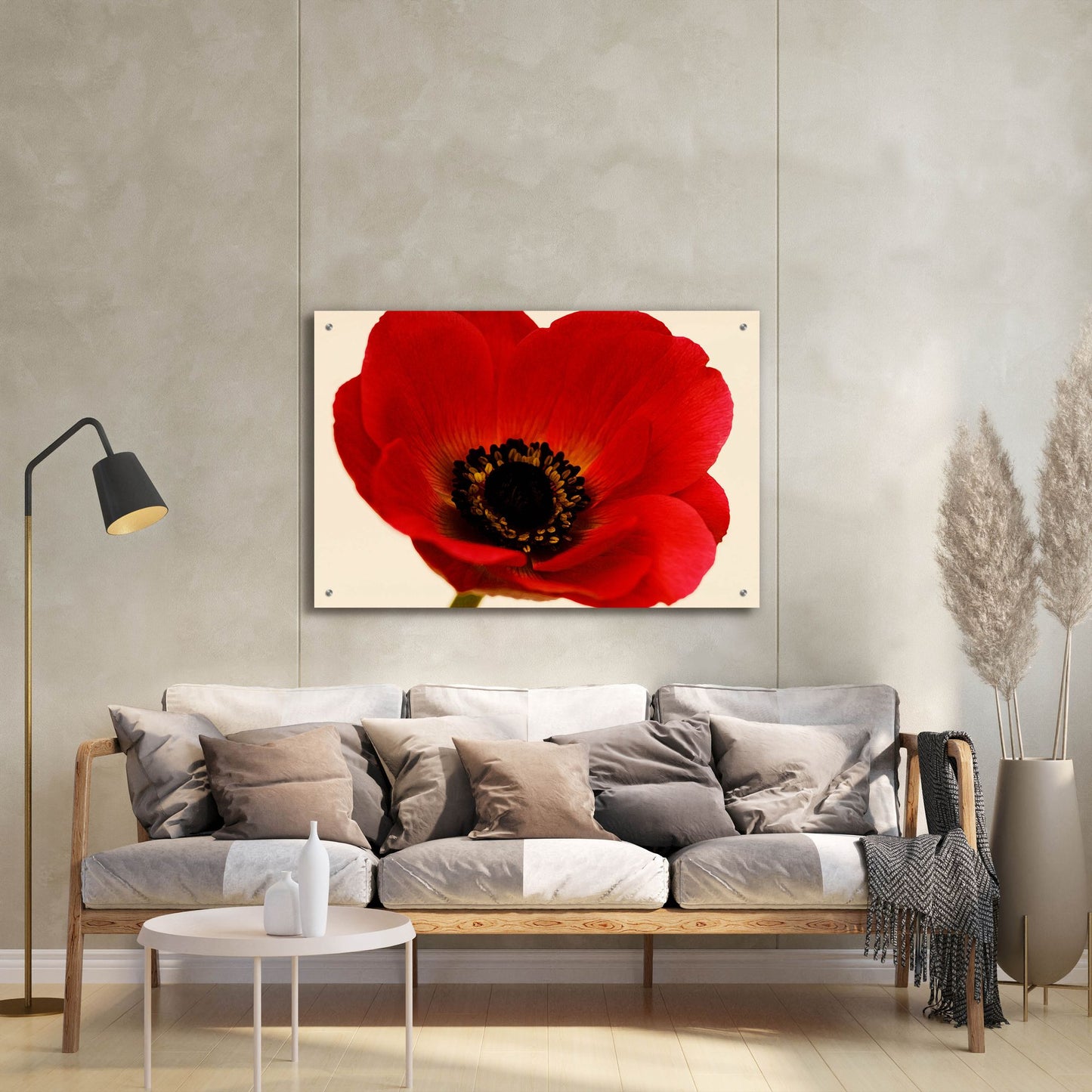 Epic Art 'Red Poppy 01' by Tom Quartermaine, Acrylic Glass Wall Art,36x24