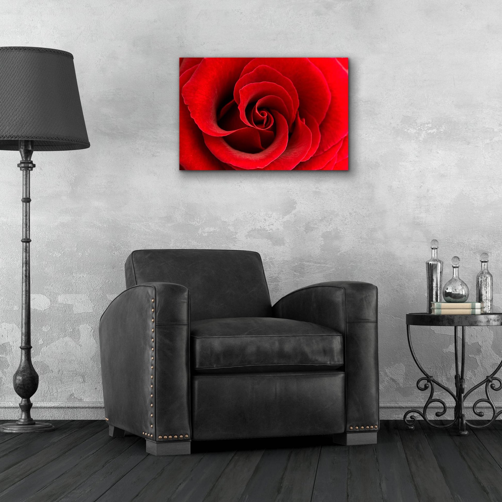 Epic Art 'Red Rose 03' by Tom Quartermaine, Acrylic Glass Wall Art,24x16