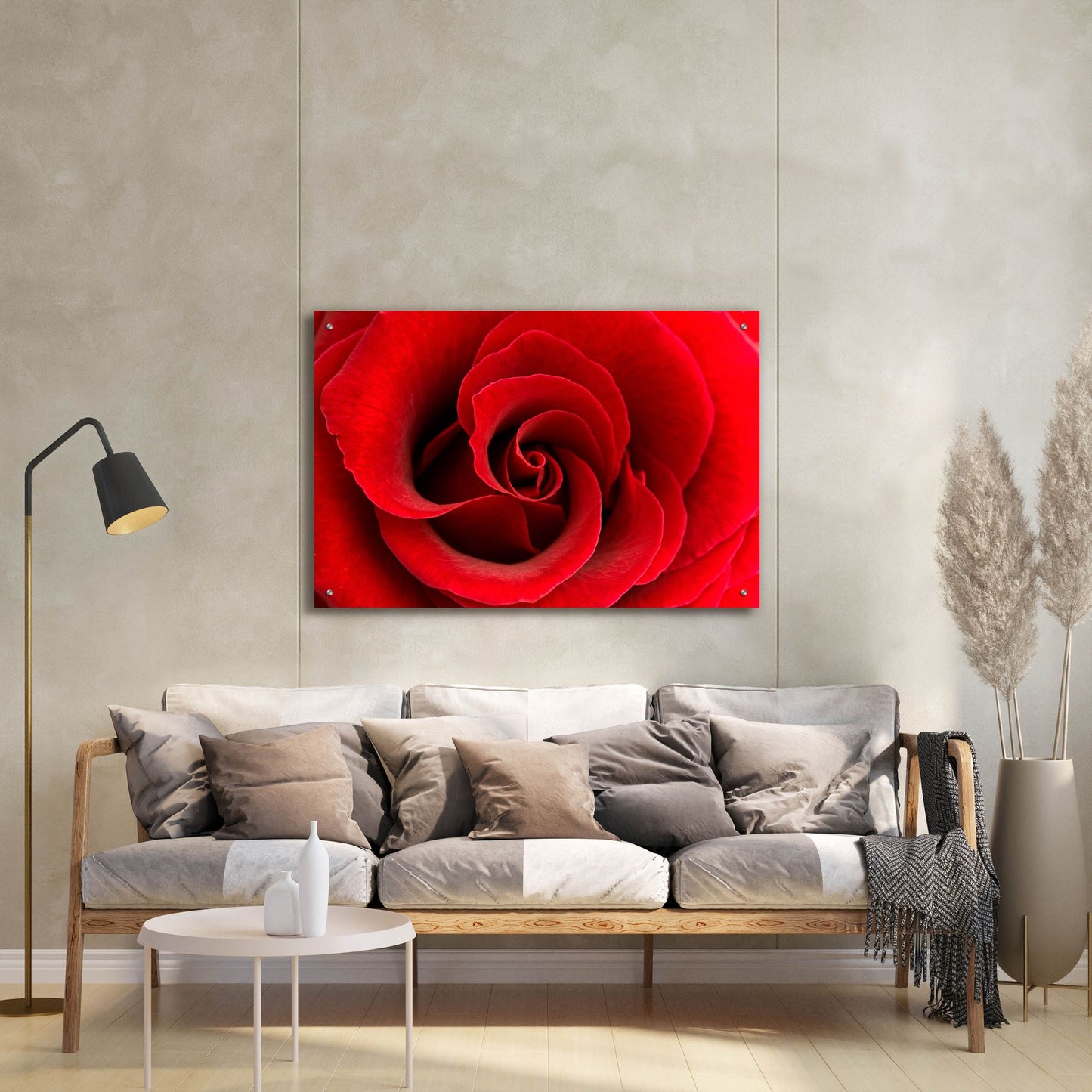 Epic Art 'Red Rose 03' by Tom Quartermaine, Acrylic Glass Wall Art,36x24