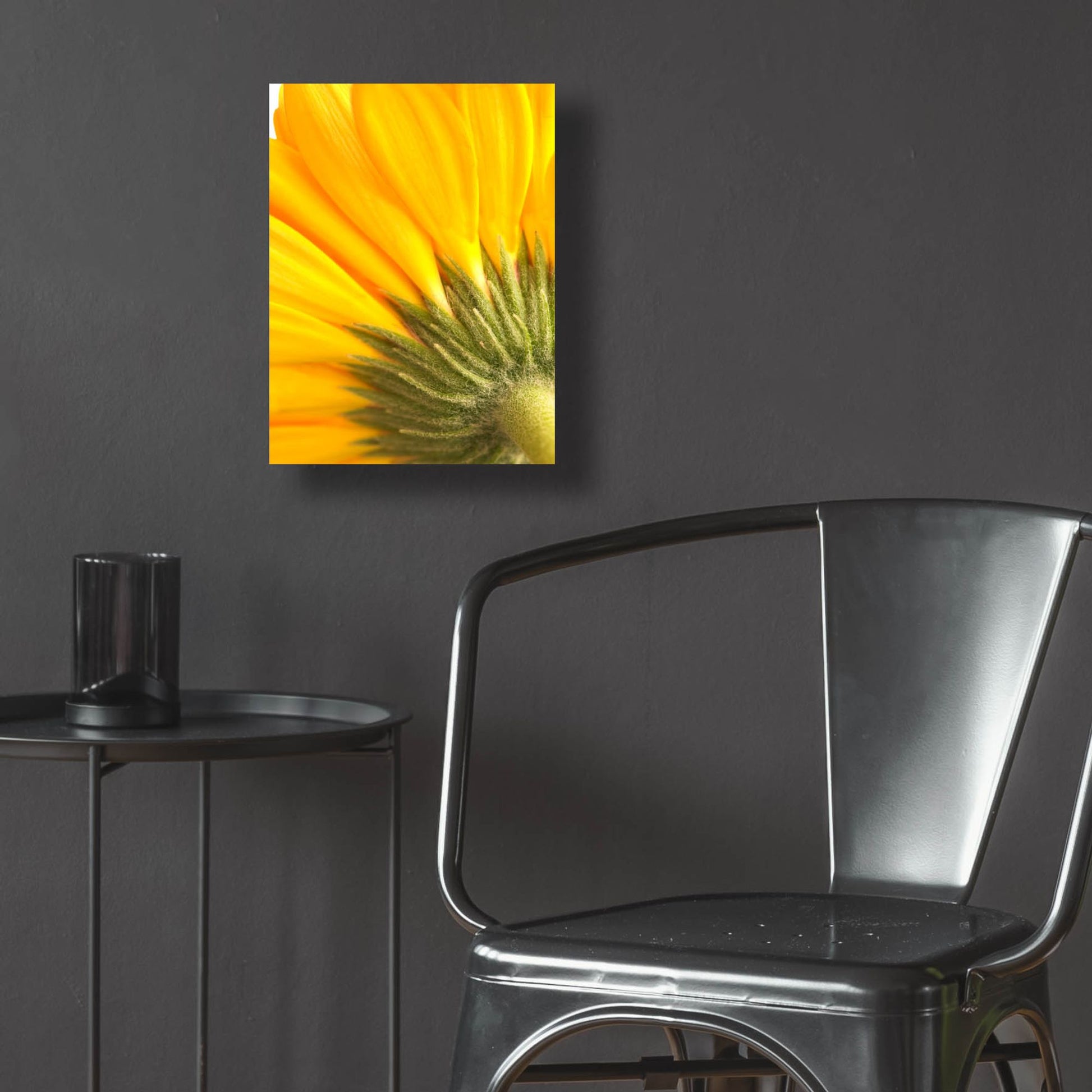 Epic Art 'Reverse Of Yellow Flower' by Tom Quartermaine, Acrylic Glass Wall Art,12x16