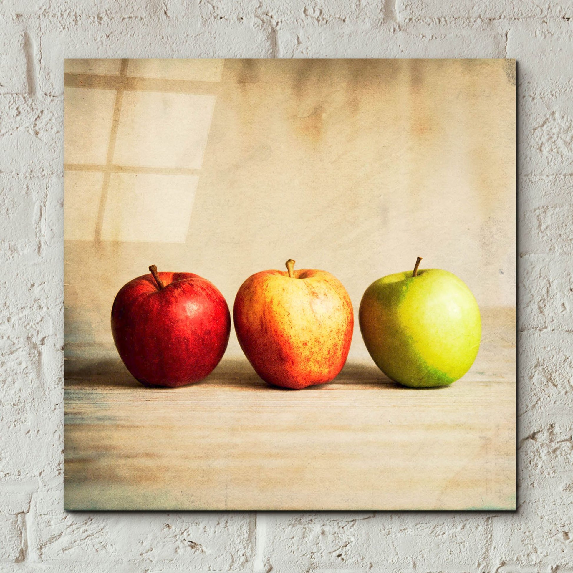 Epic Art 'Row Of Antique Fruit' by Tom Quartermaine, Acrylic Glass Wall Art,12x12