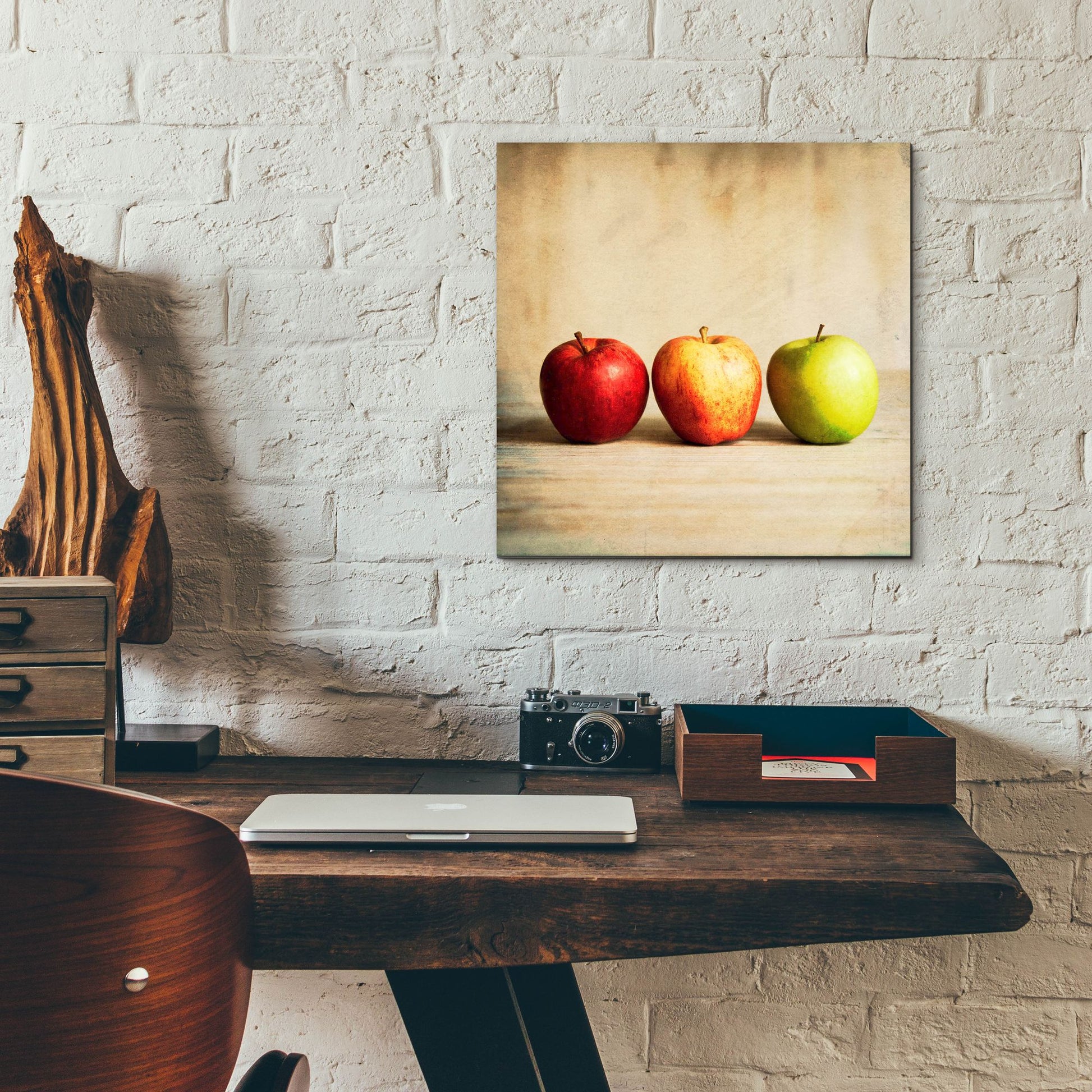 Epic Art 'Row Of Antique Fruit' by Tom Quartermaine, Acrylic Glass Wall Art,12x12