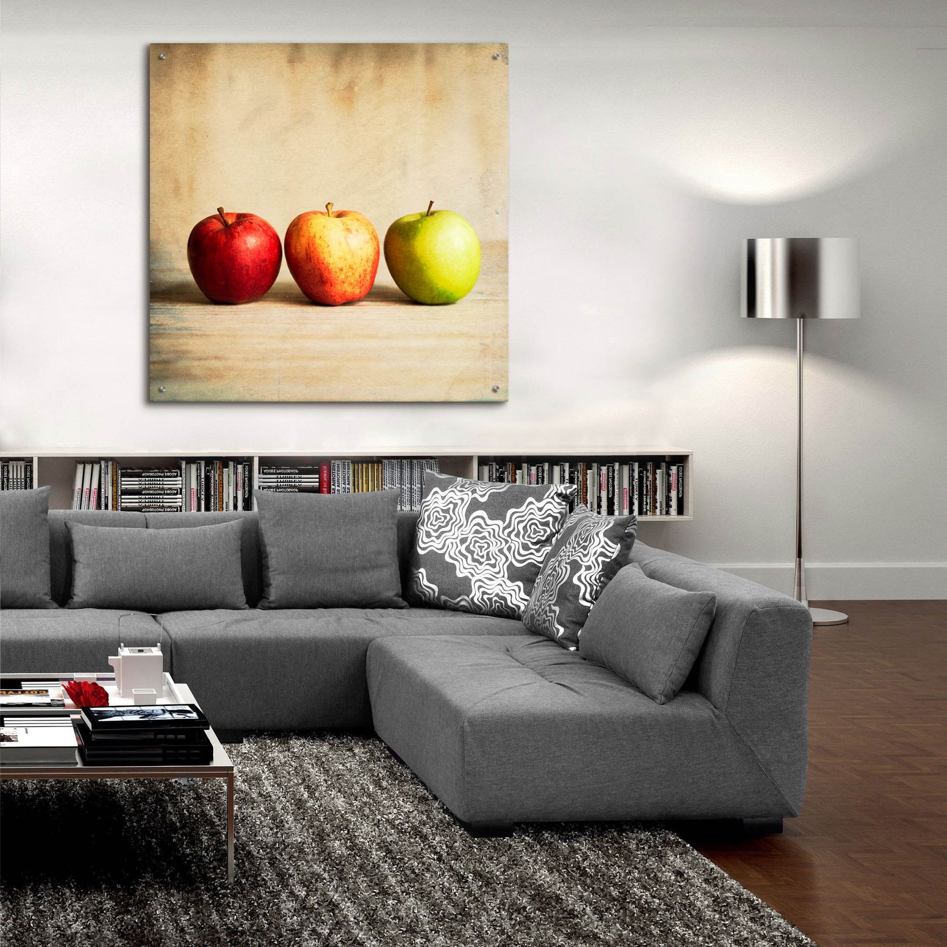 Epic Art 'Row Of Antique Fruit' by Tom Quartermaine, Acrylic Glass Wall Art,36x36