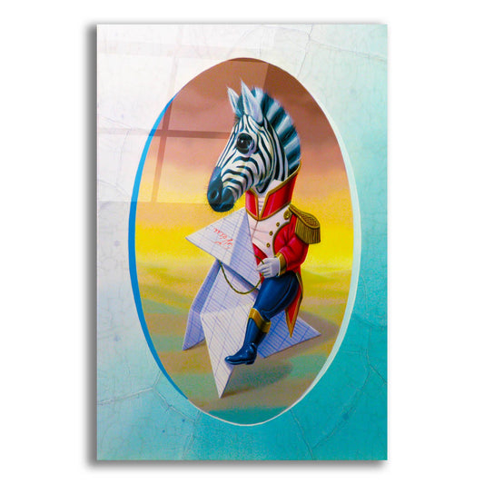 Epic Art 'Mister Zebra' by Valery Vecu Quitard, Acrylic Glass Wall Art