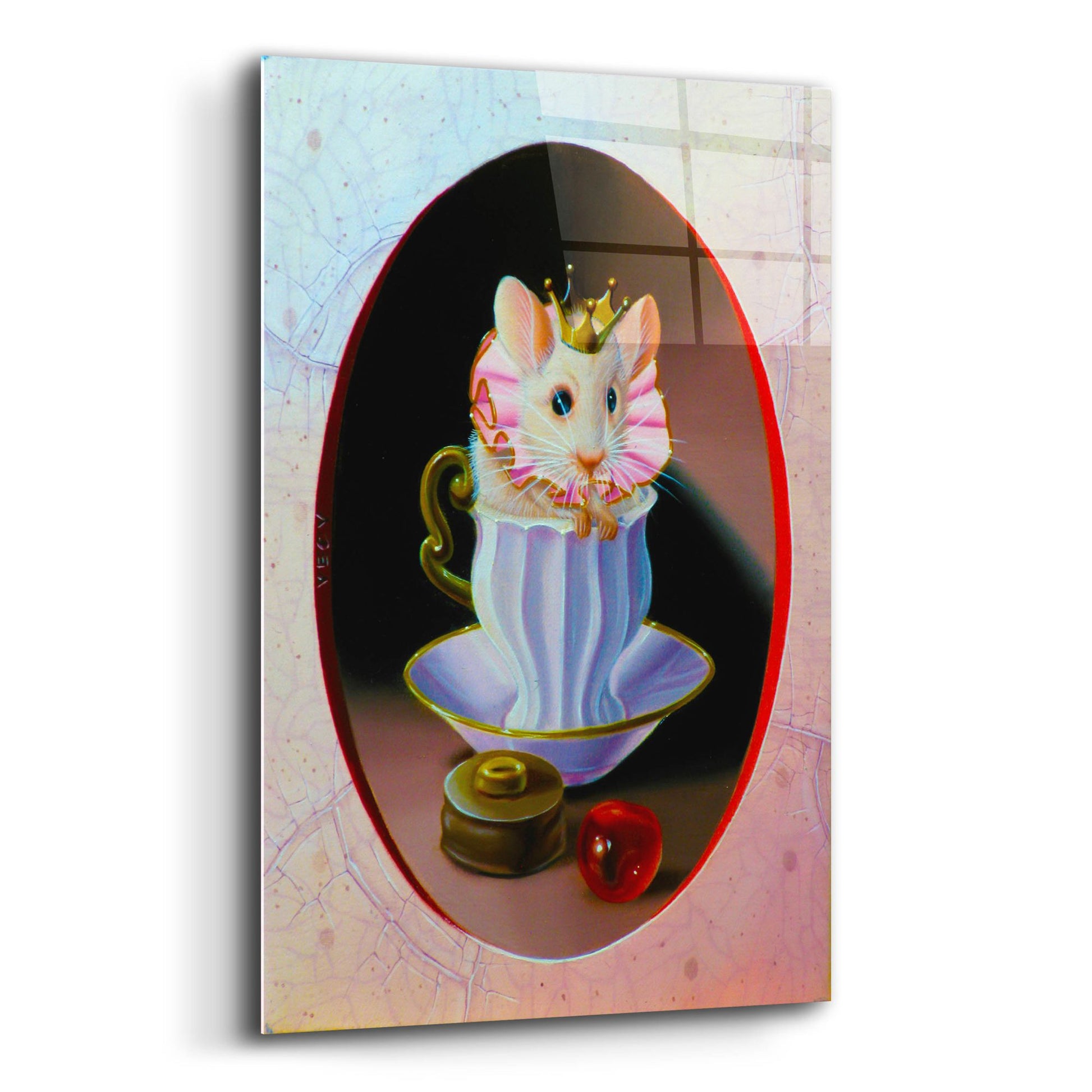 Epic Art 'Small Cream' by Valery Vecu Quitard, Acrylic Glass Wall Art,16x24