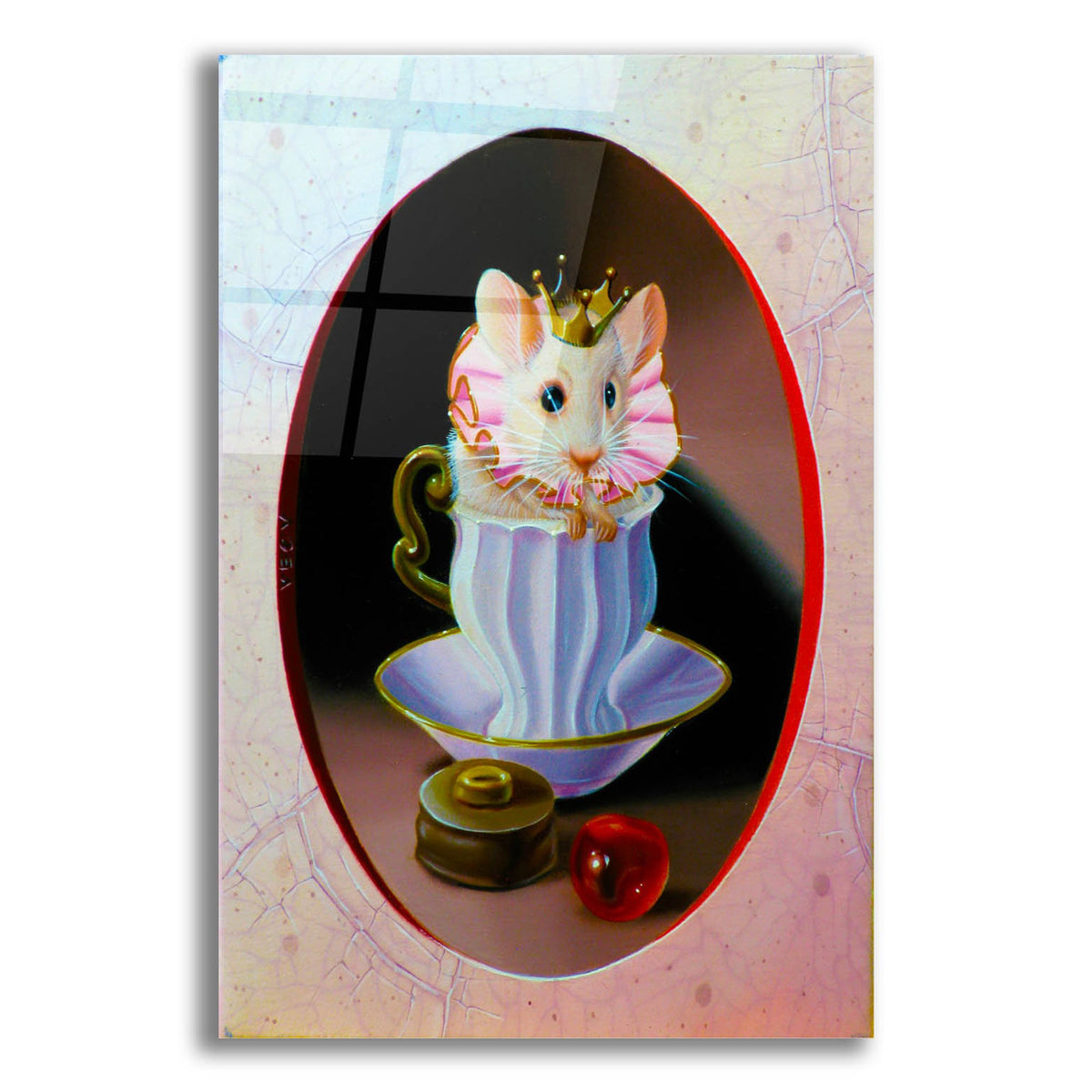 Epic Art 'Small Cream' by Valery Vecu Quitard, Acrylic Glass Wall Art
