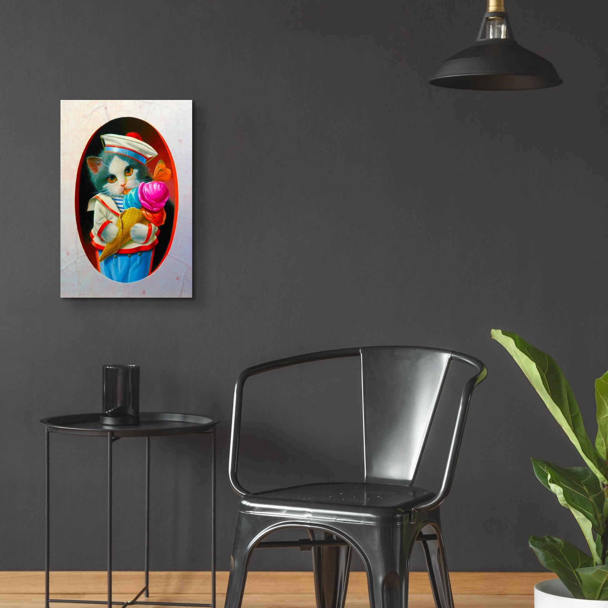 Epic Art 'The Ice Cream Cone' by Valery Vecu Quitard, Acrylic Glass Wall Art,16x24