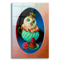 Epic Art 'The Owl With Celadon Mug' by Valery Vecu Quitard, Acrylic Glass Wall Art