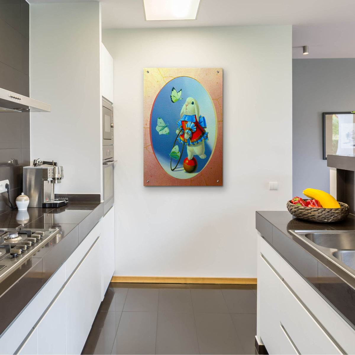 Epic Art 'White Butterflies' by Valery Vecu Quitard, Acrylic Glass Wall Art,24x36