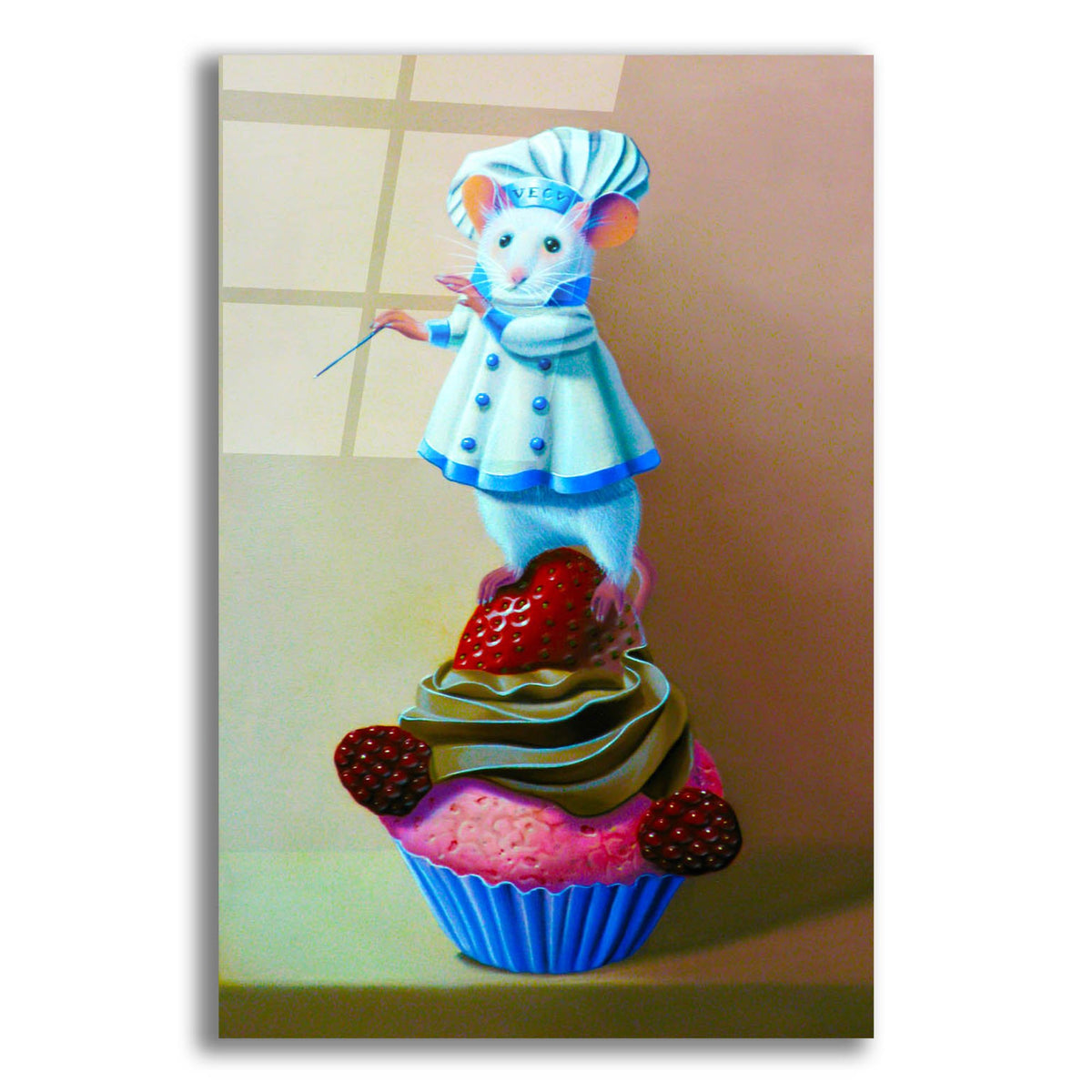Epic Art 'Cook And Conductor' by Valery Vecu Quitard, Acrylic Glass Wall Art
