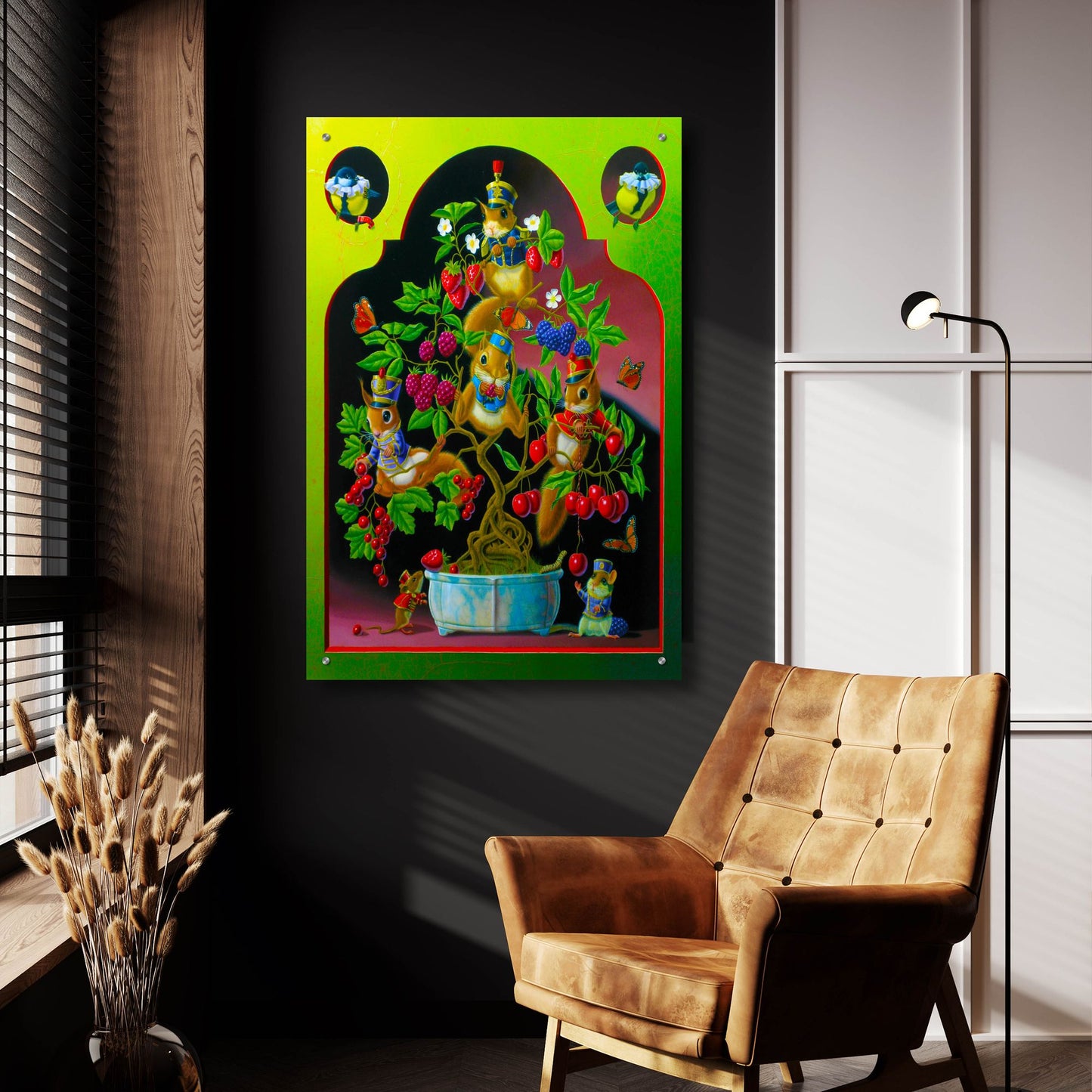 Epic Art 'Gathering N1' by Valery Vecu Quitard, Acrylic Glass Wall Art,24x36