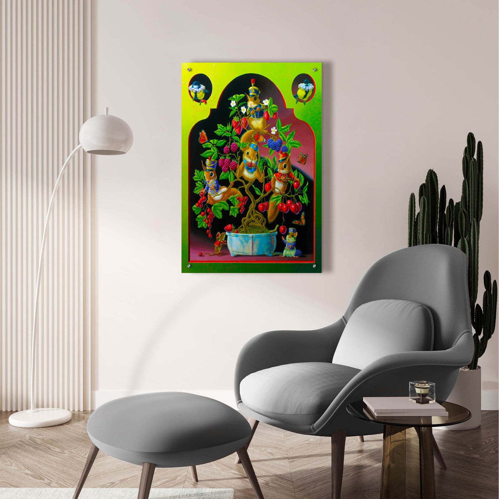 Epic Art 'Gathering N1' by Valery Vecu Quitard, Acrylic Glass Wall Art,24x36