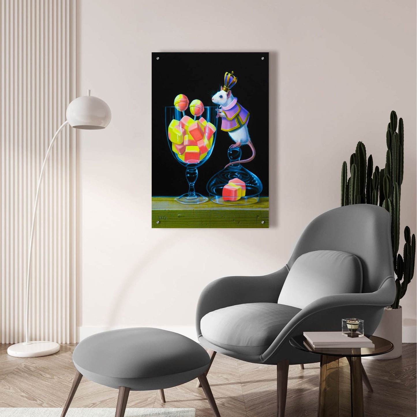 Epic Art 'Gluttony Is A Bad Thing' by Valery Vecu Quitard, Acrylic Glass Wall Art,24x36