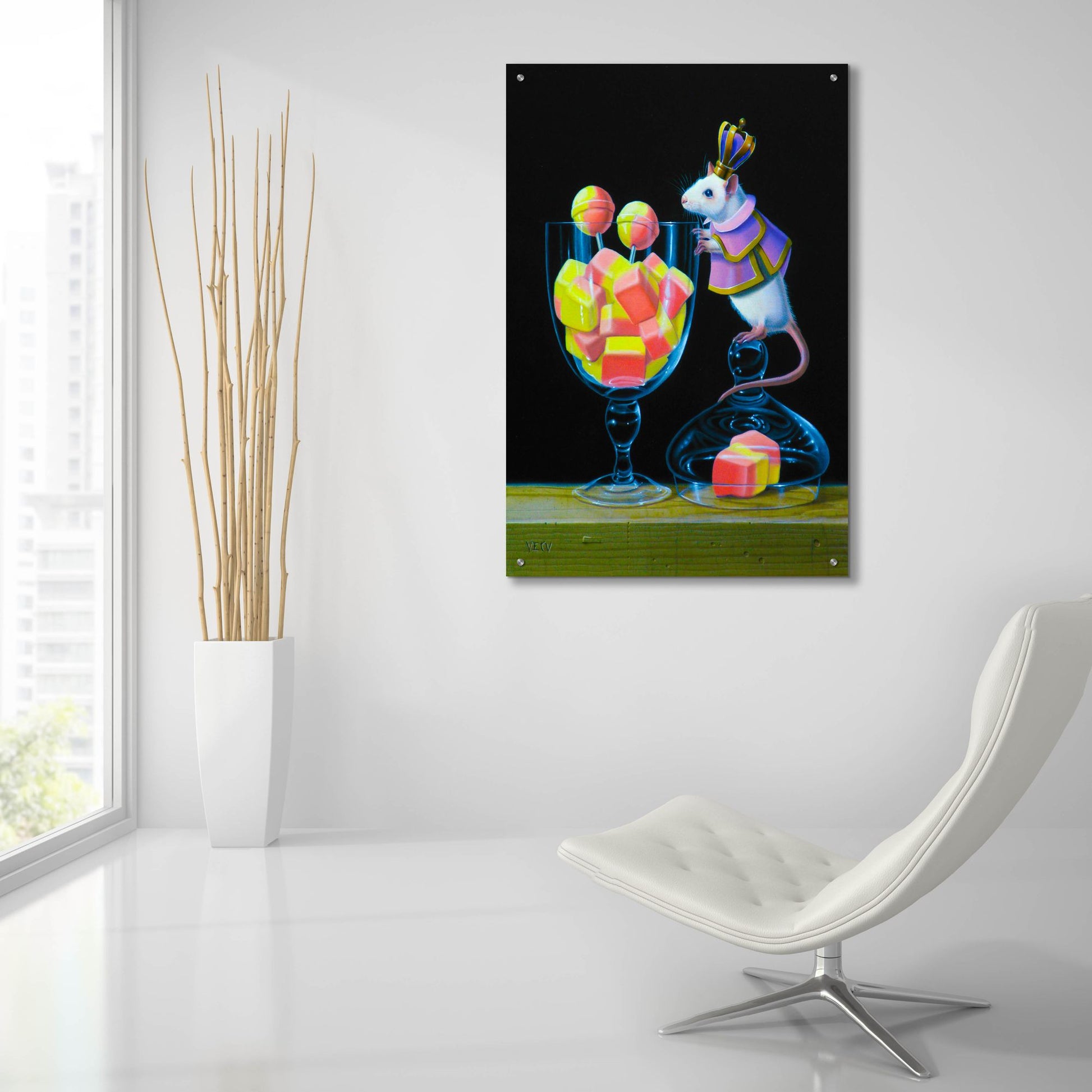 Epic Art 'Gluttony Is A Bad Thing' by Valery Vecu Quitard, Acrylic Glass Wall Art,24x36