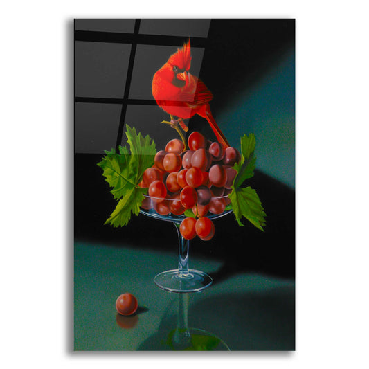 Epic Art 'The Cardinal With The Cup Of Grapes' by Valery Vecu Quitard, Acrylic Glass Wall Art