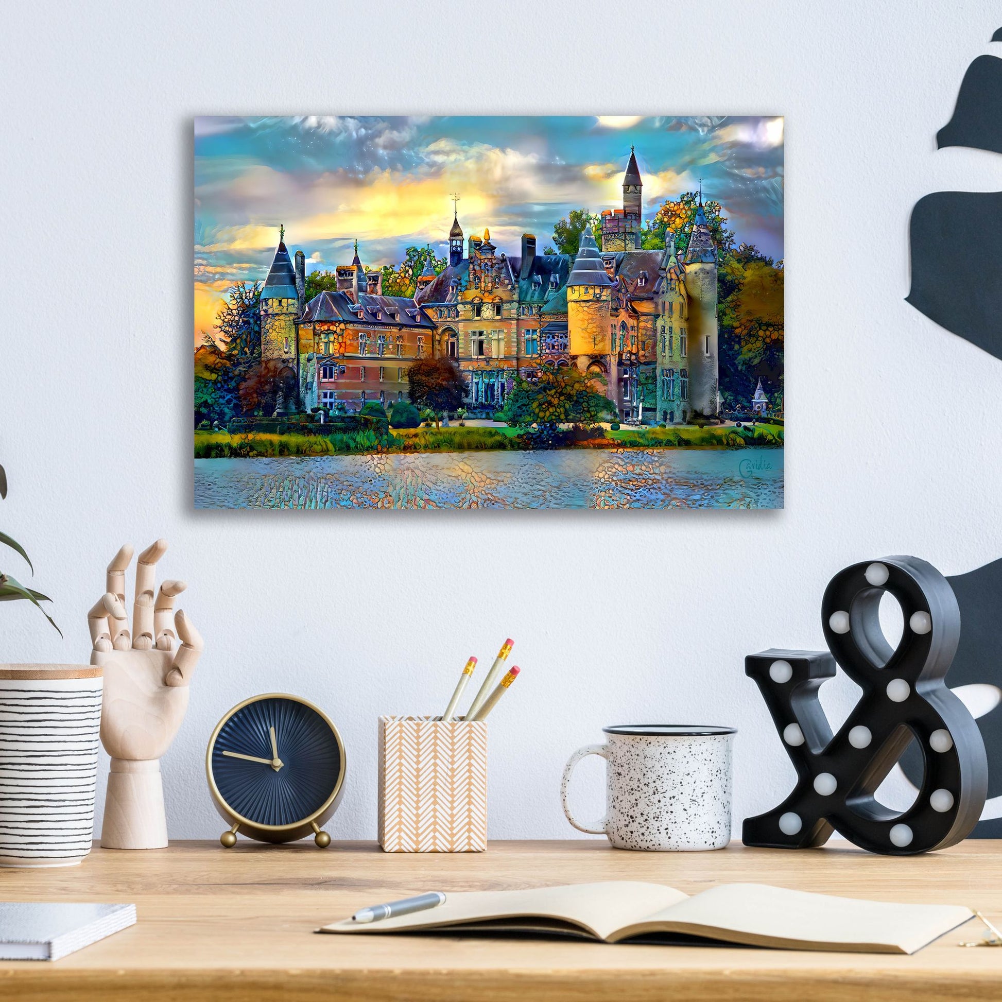 Epic Art 'Antwerp Belgium Bornhem Castle' by Pedro Gavidia, Acrylic Glass Wall Art,16x12