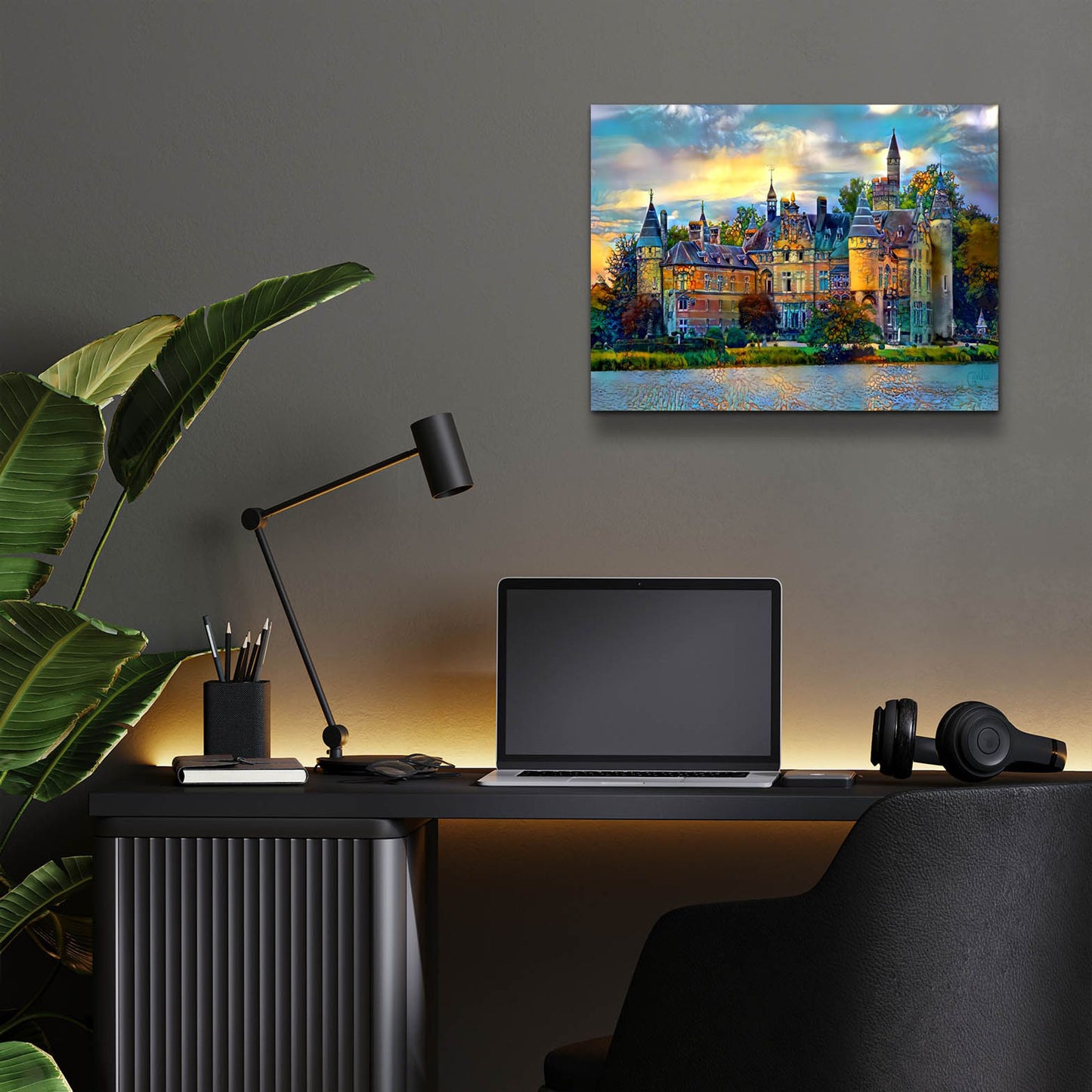 Epic Art 'Antwerp Belgium Bornhem Castle' by Pedro Gavidia, Acrylic Glass Wall Art,16x12