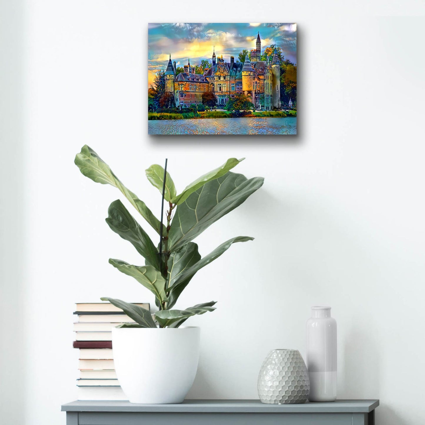 Epic Art 'Antwerp Belgium Bornhem Castle' by Pedro Gavidia, Acrylic Glass Wall Art,16x12