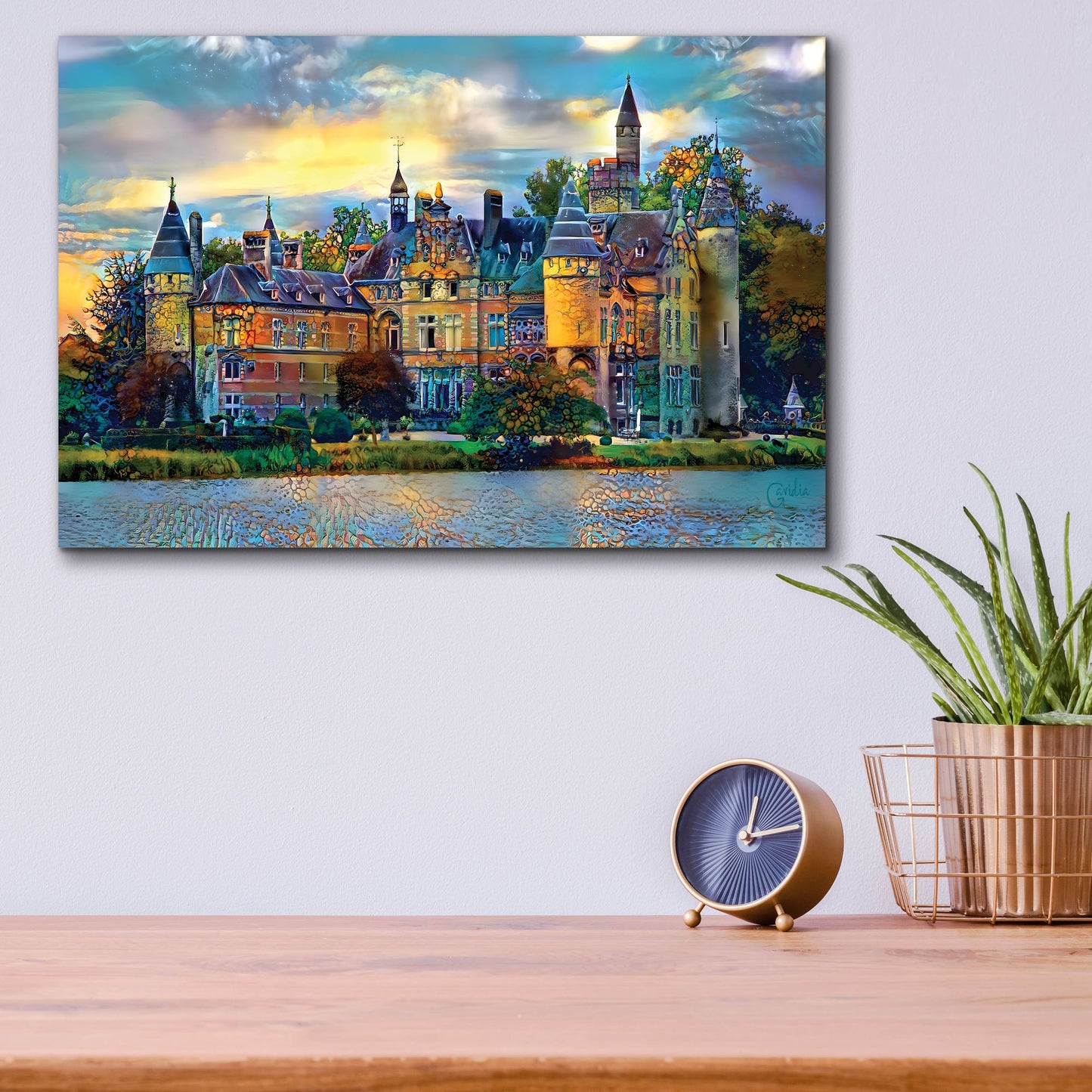 Epic Art 'Antwerp Belgium Bornhem Castle' by Pedro Gavidia, Acrylic Glass Wall Art,16x12