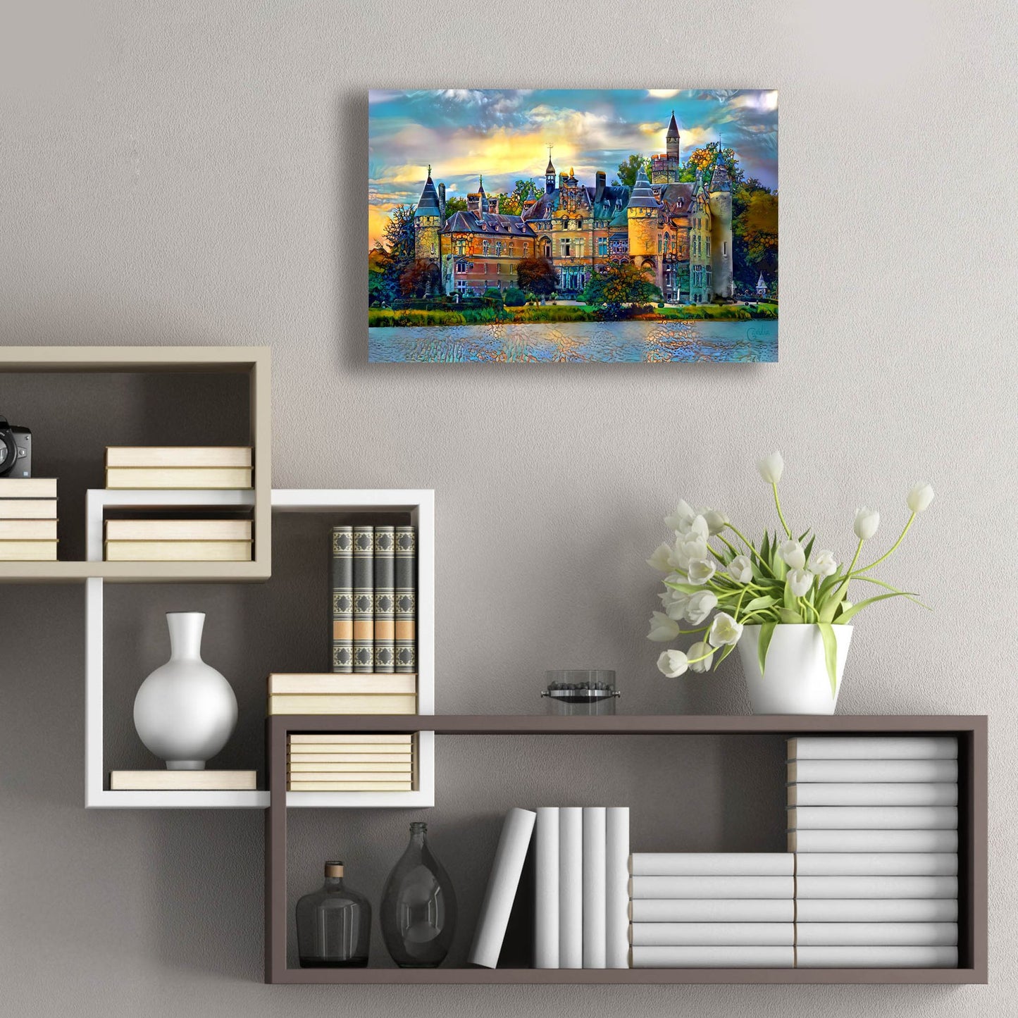 Epic Art 'Antwerp Belgium Bornhem Castle' by Pedro Gavidia, Acrylic Glass Wall Art,24x16