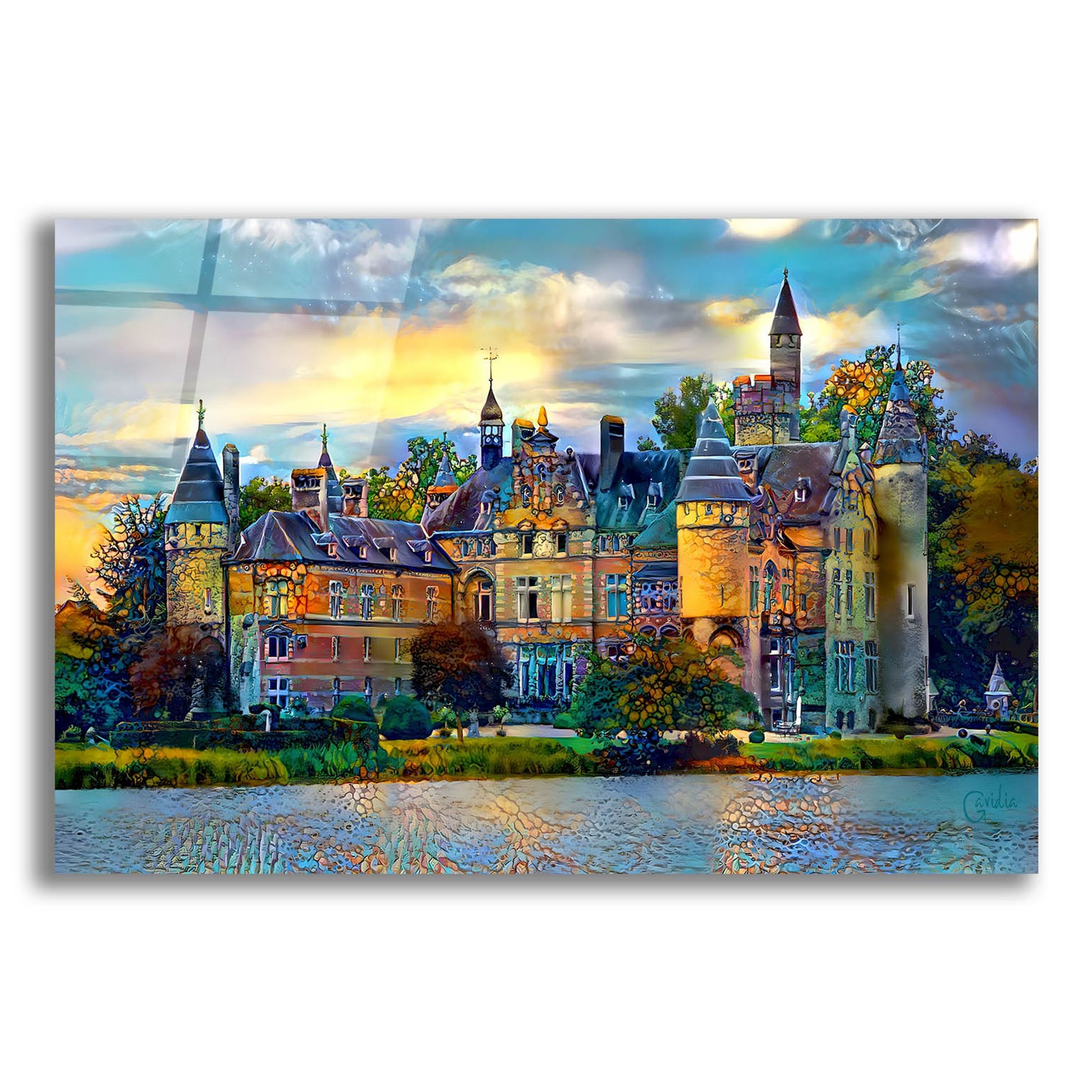 Epic Art 'Antwerp Belgium Bornhem Castle' by Pedro Gavidia, Acrylic Glass Wall Art,24x16