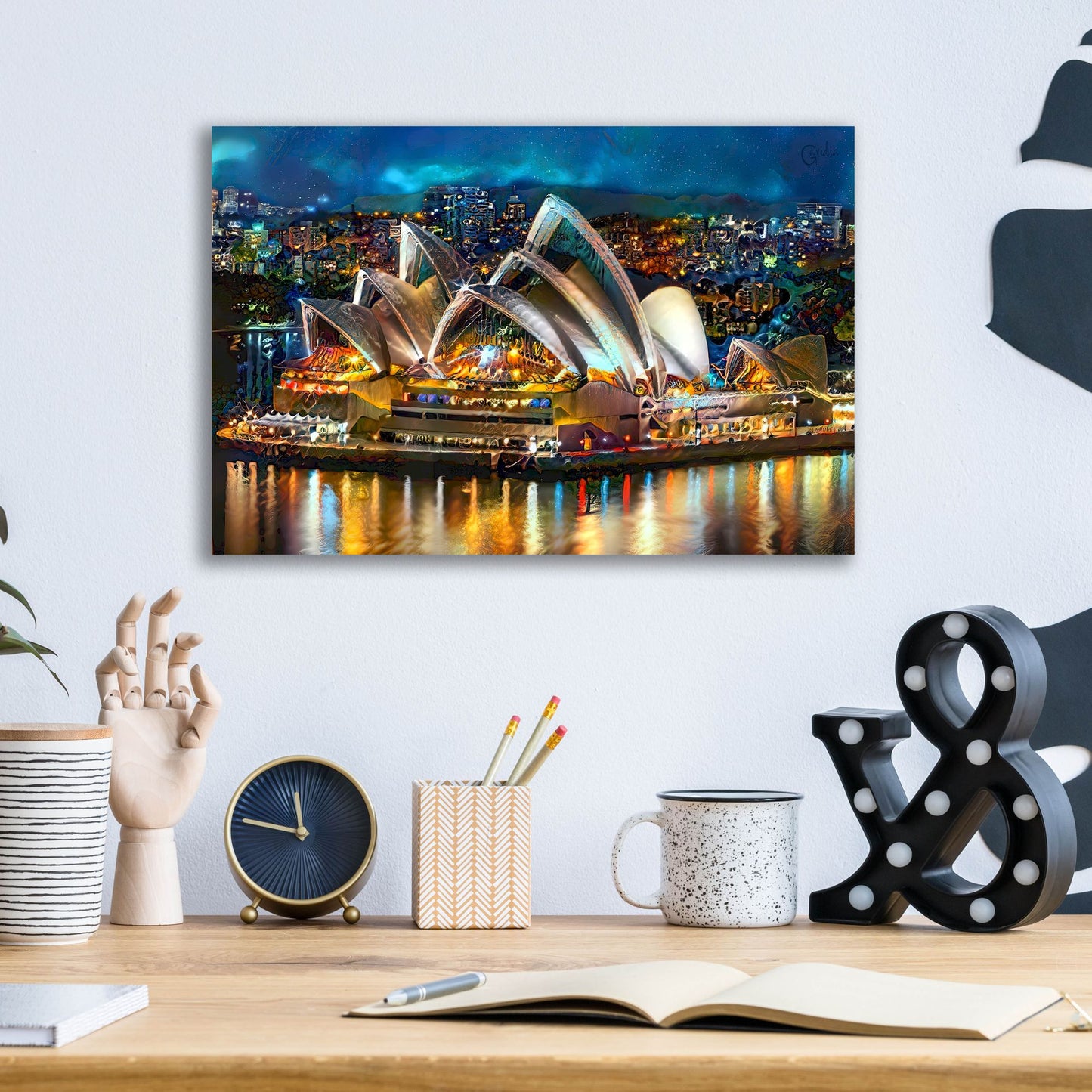 Epic Art 'Australia Sydney Opera House' by Pedro Gavidia, Acrylic Glass Wall Art,16x12