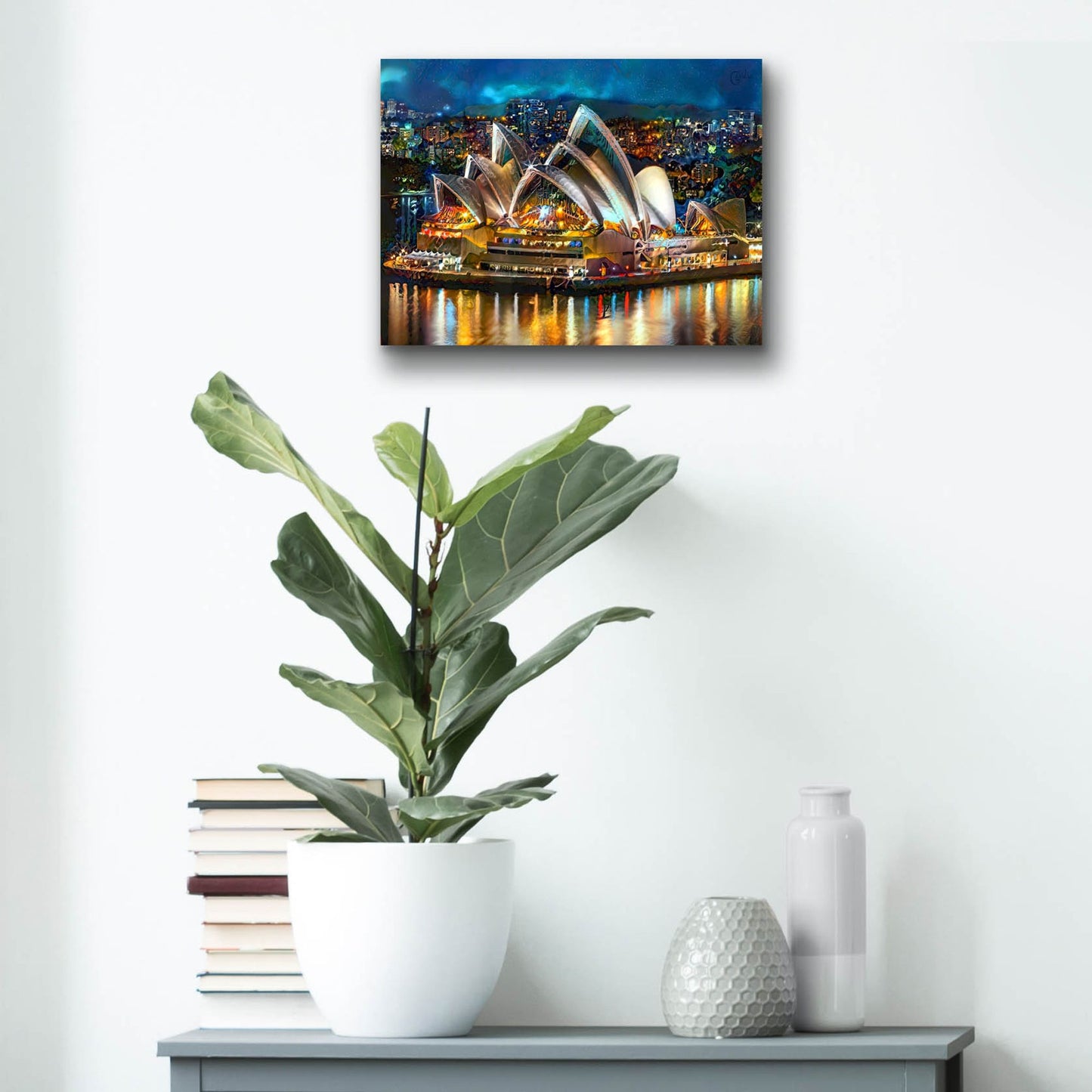 Epic Art 'Australia Sydney Opera House' by Pedro Gavidia, Acrylic Glass Wall Art,16x12