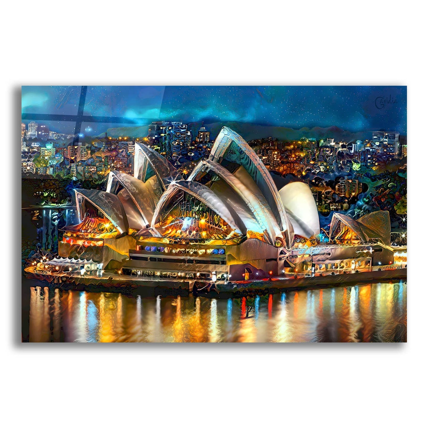 Epic Art 'Australia Sydney Opera House' by Pedro Gavidia, Acrylic Glass Wall Art,16x12