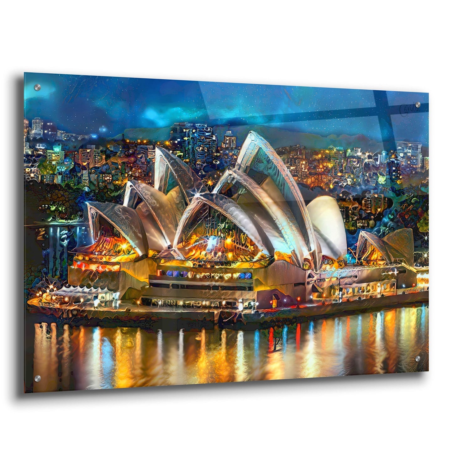 Epic Art 'Australia Sydney Opera House' by Pedro Gavidia, Acrylic Glass Wall Art,36x24