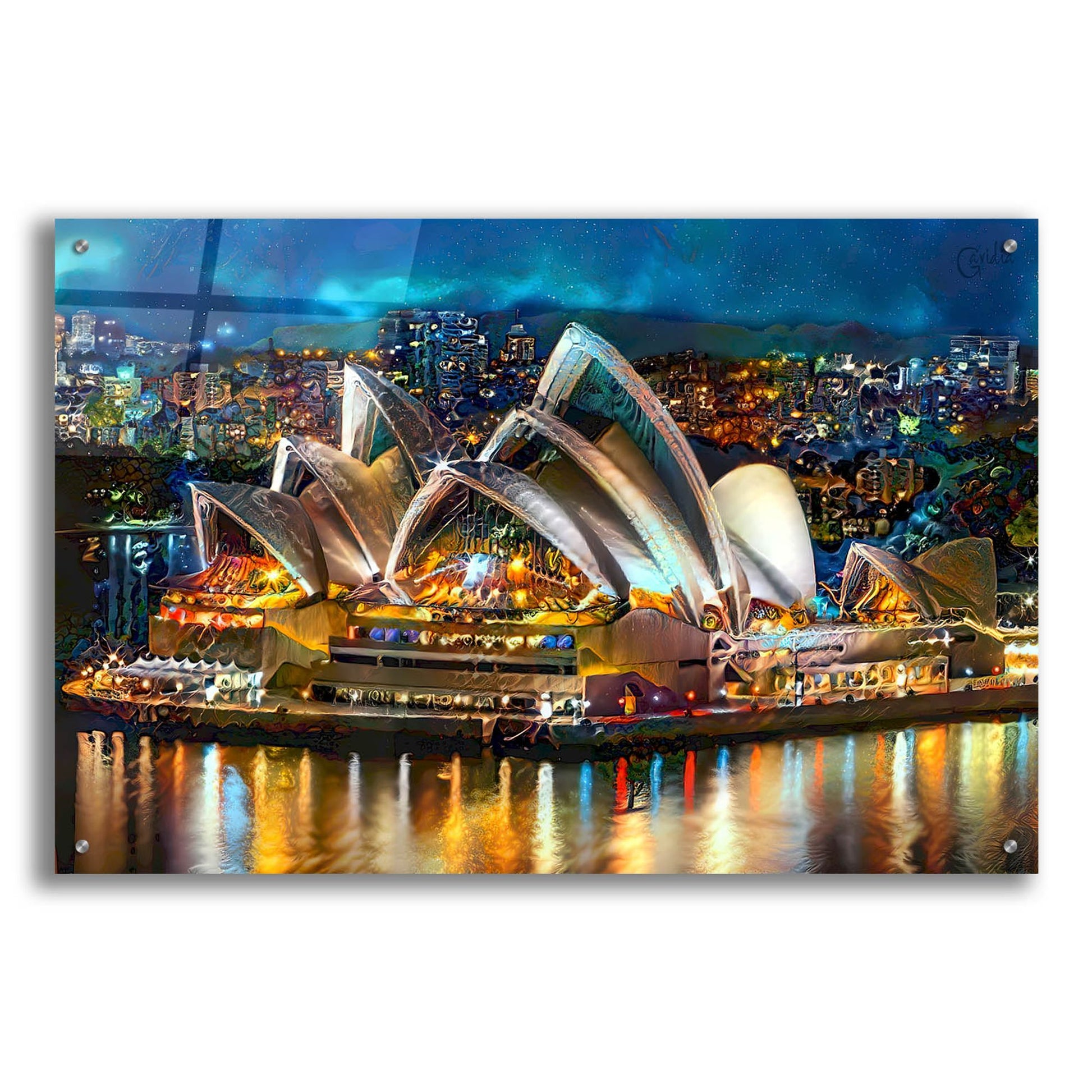 Epic Art 'Australia Sydney Opera House' by Pedro Gavidia, Acrylic Glass Wall Art,36x24