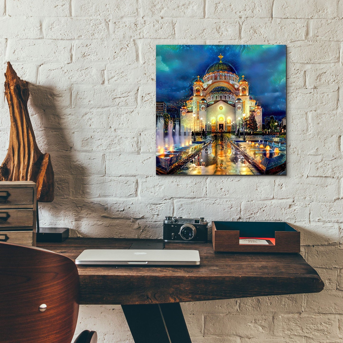 Epic Art 'Belgrade Serbia Saint Sava Temple' by Pedro Gavidia, Acrylic Glass Wall Art,12x12